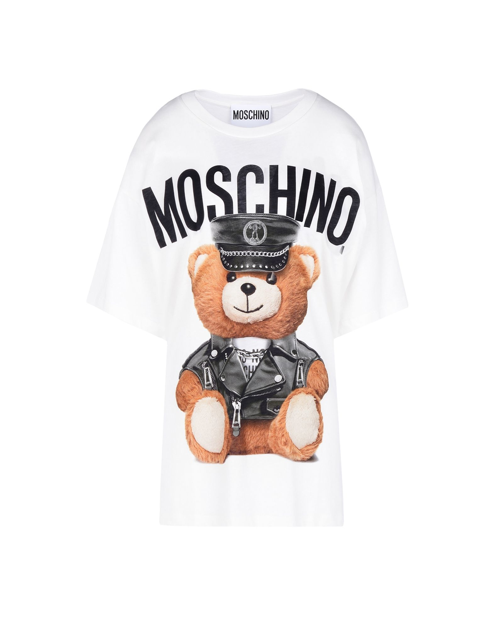 Moschino Cotton Short Sleeve T-shirts in Ivory (White) - Lyst