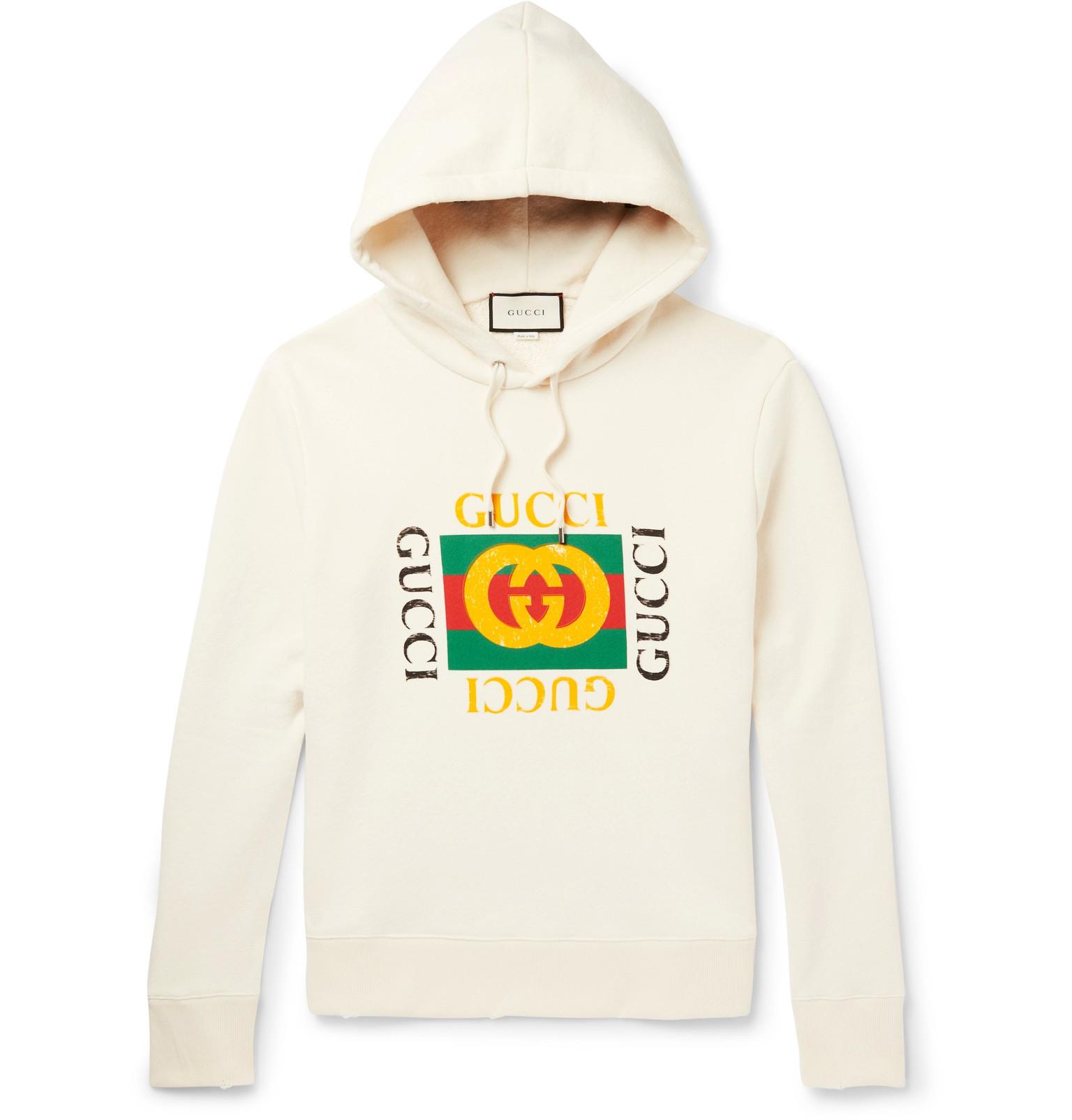 Lyst - Gucci Ghost Hooded Sweatshirt in White for Men