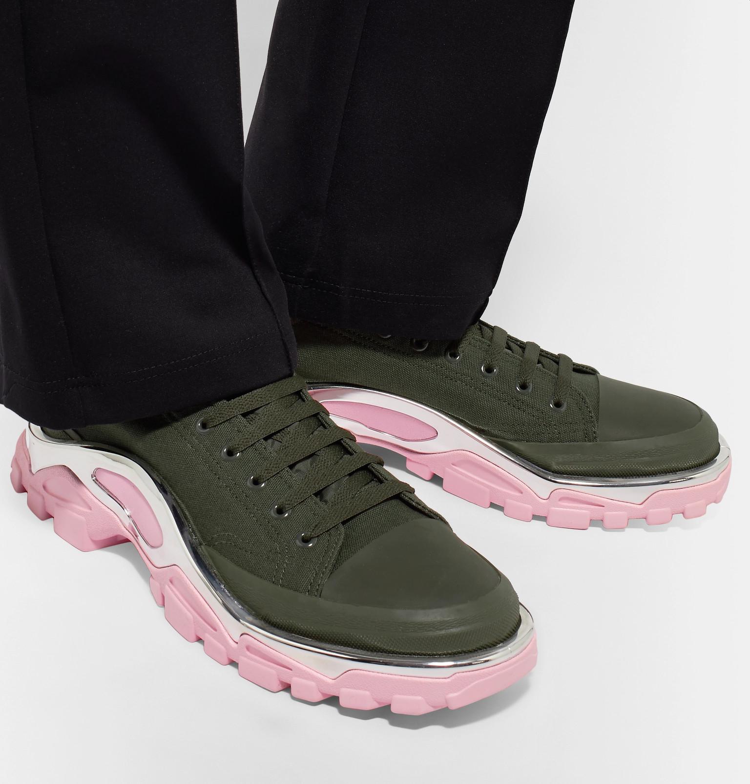 Raf Simons Canvas Green And Pink Adidas Originals Edition Rs Raf Simons Canvas Green And Pink Adidas Originals Edition Rs