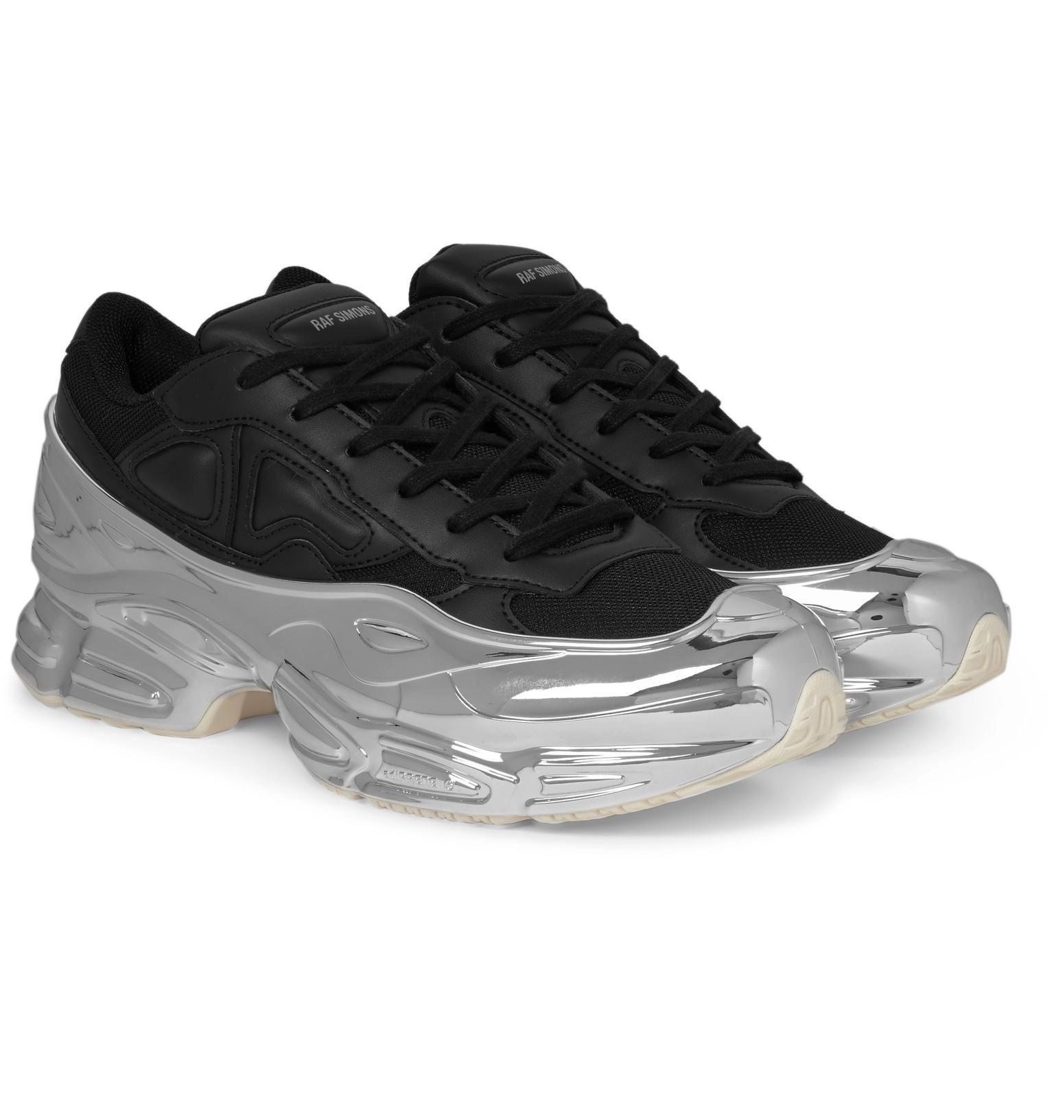 Raf Simons + Adidas Originals Mirrored Ozweego Sneakers in Black for ...
