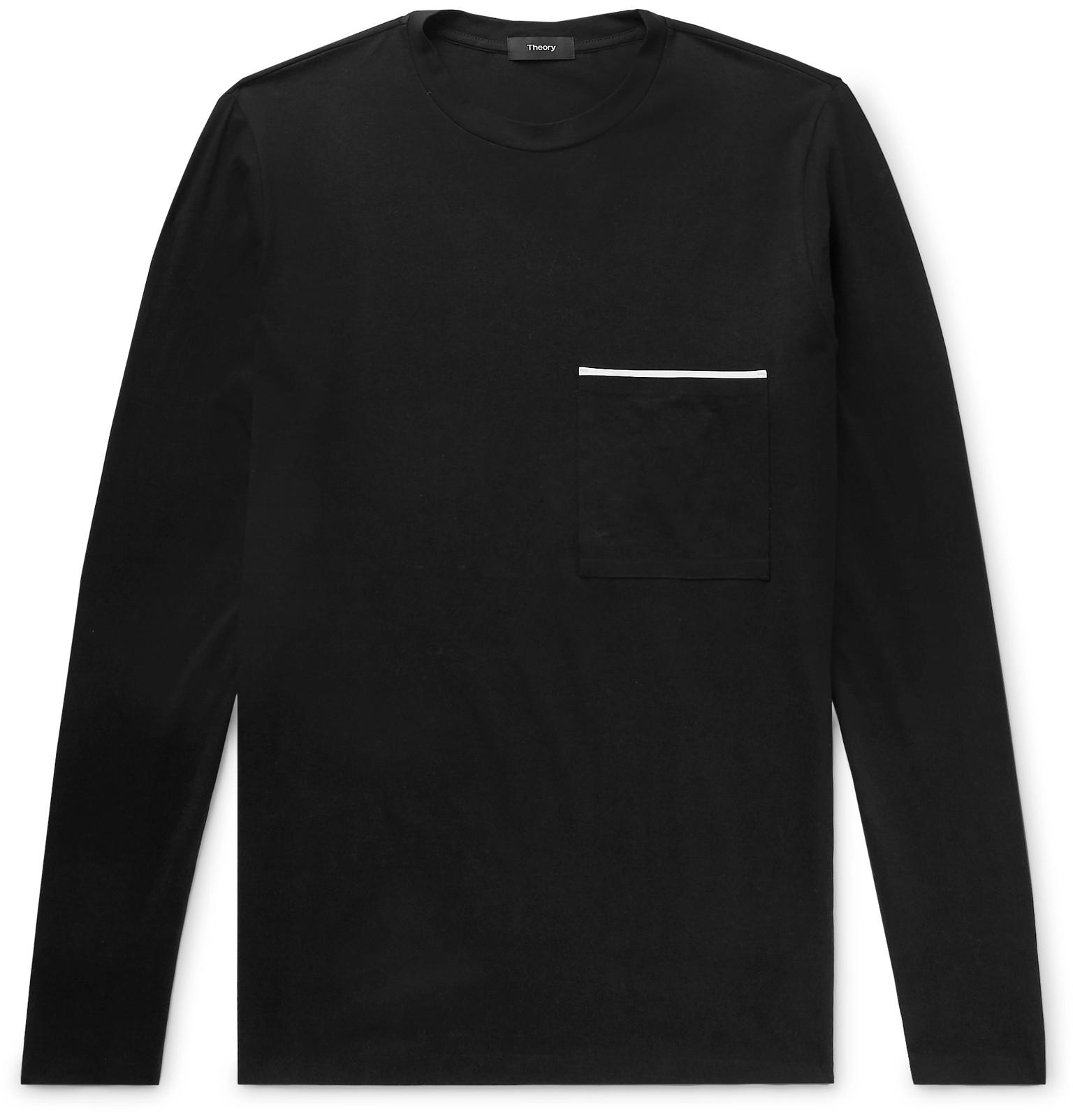 Lyst - Theory Cotton-jersey T-shirt in Black for Men