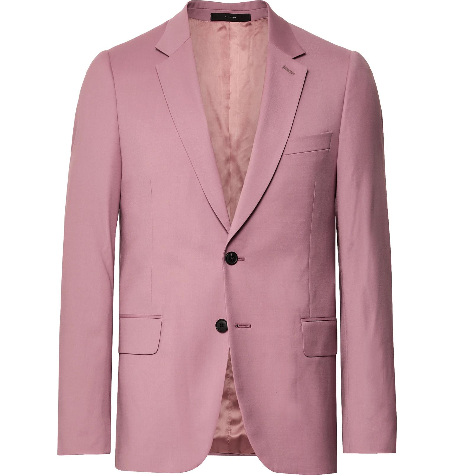 Paul Smith Dustypink A Suit To Travel In Soho Slimfit Wool Suit Jacket in Pink for Men Lyst