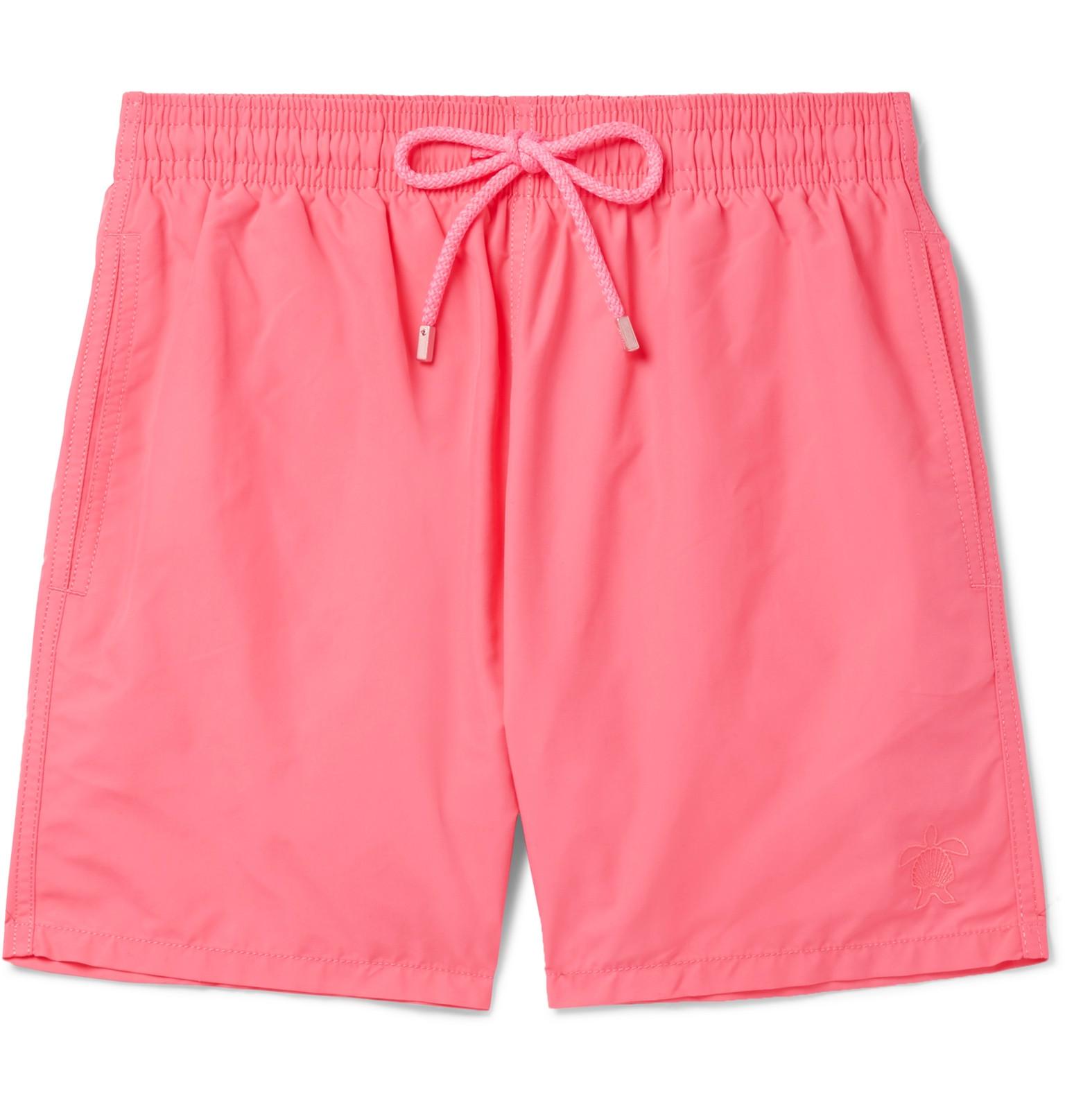 Vilebrequin Moorea Long-length Water-reactive Swim Shorts in Pink for ...