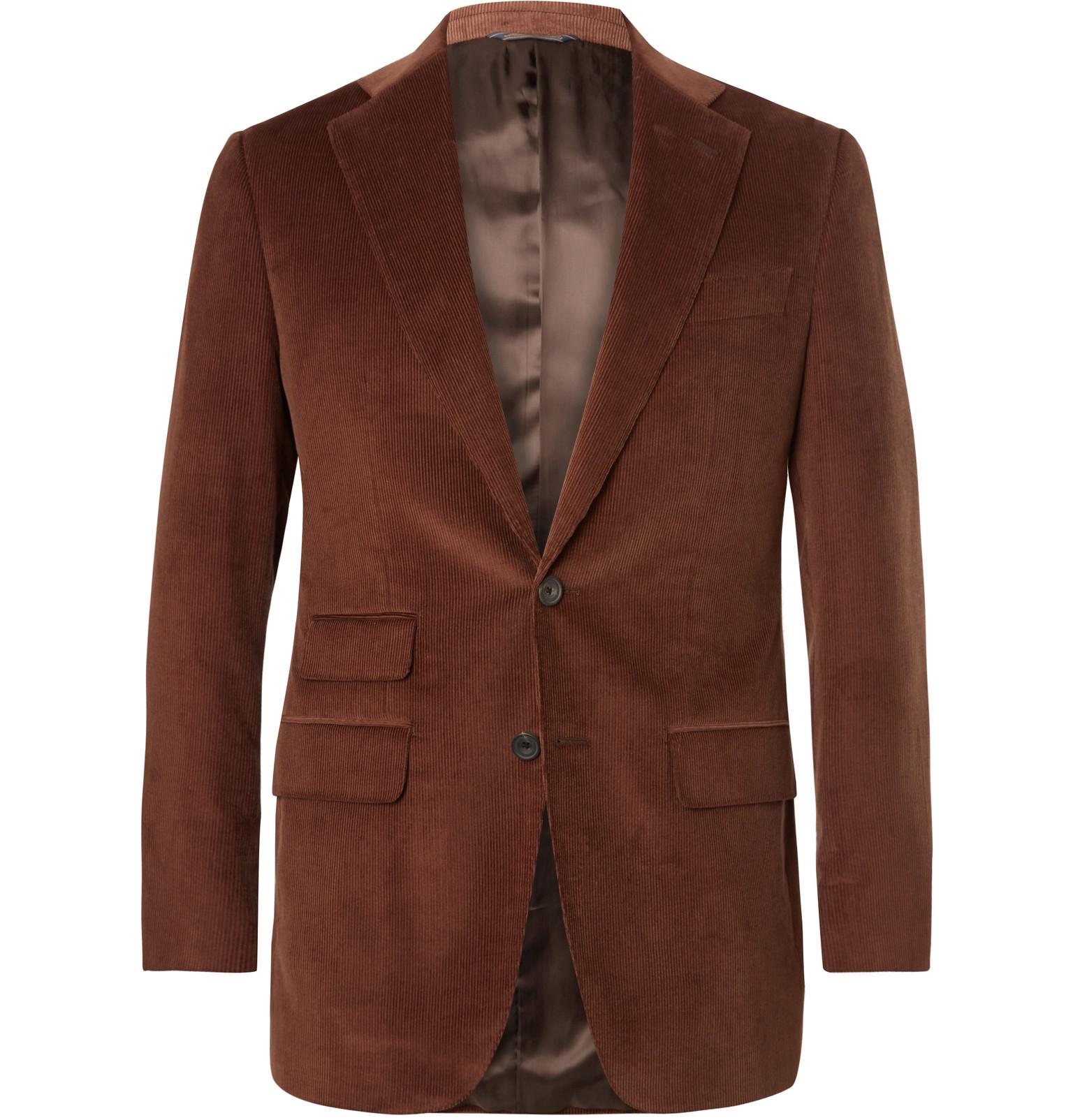 Thom sweeney Slim-fit Cotton And Cashmere-blend Corduroy Suit Jacket in ...