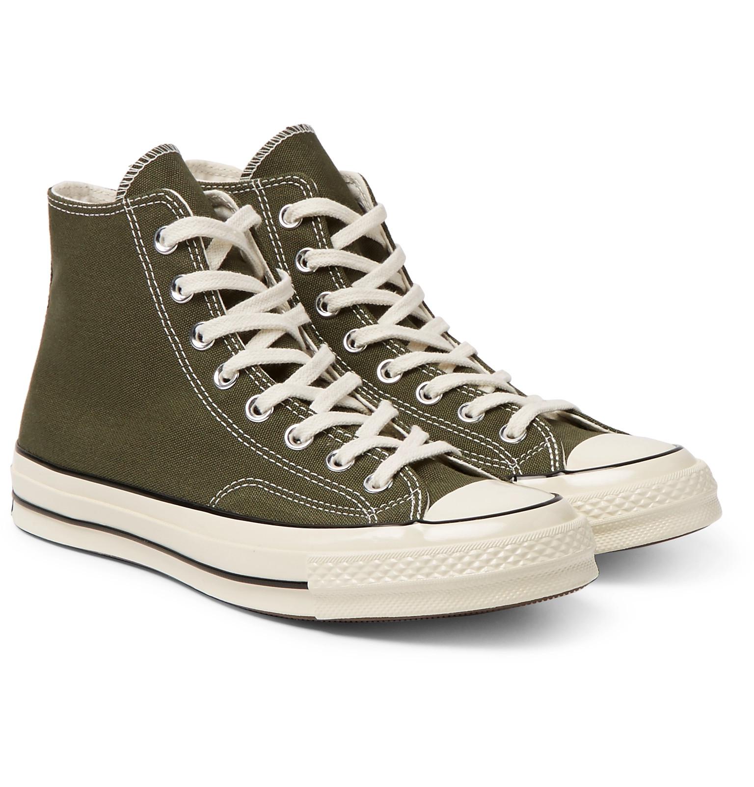 army green converse low tops