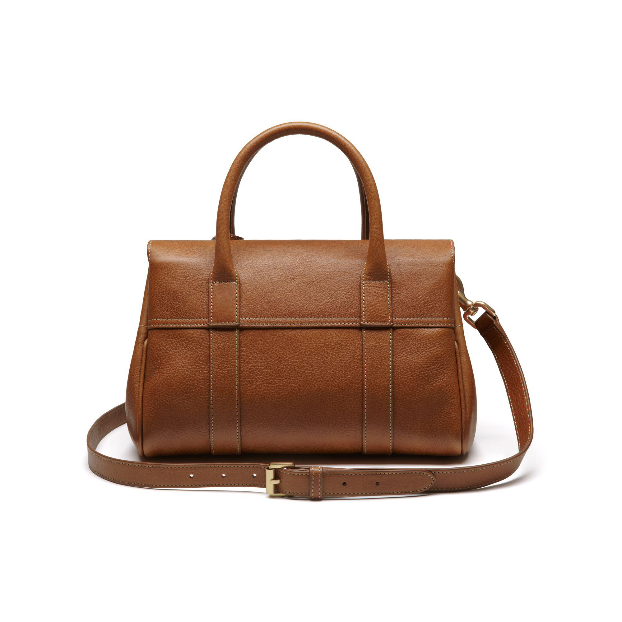 Mulberry Small Bayswater Leather Satchel in Oak (Brown) - Lyst