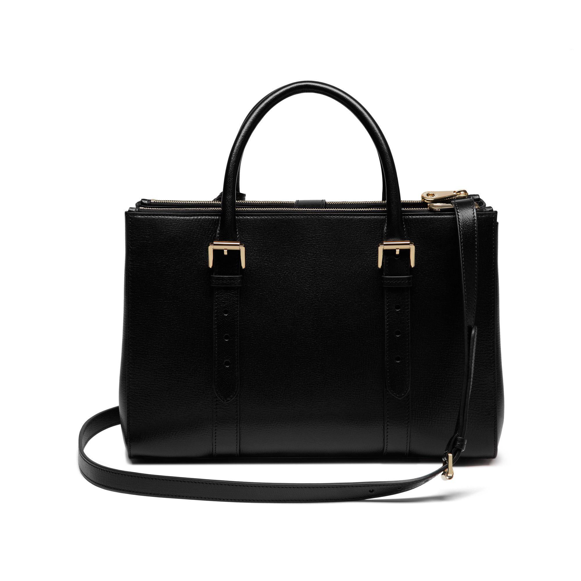 Mulberry Bayswater Double Zip Tote Bag in Black - Lyst