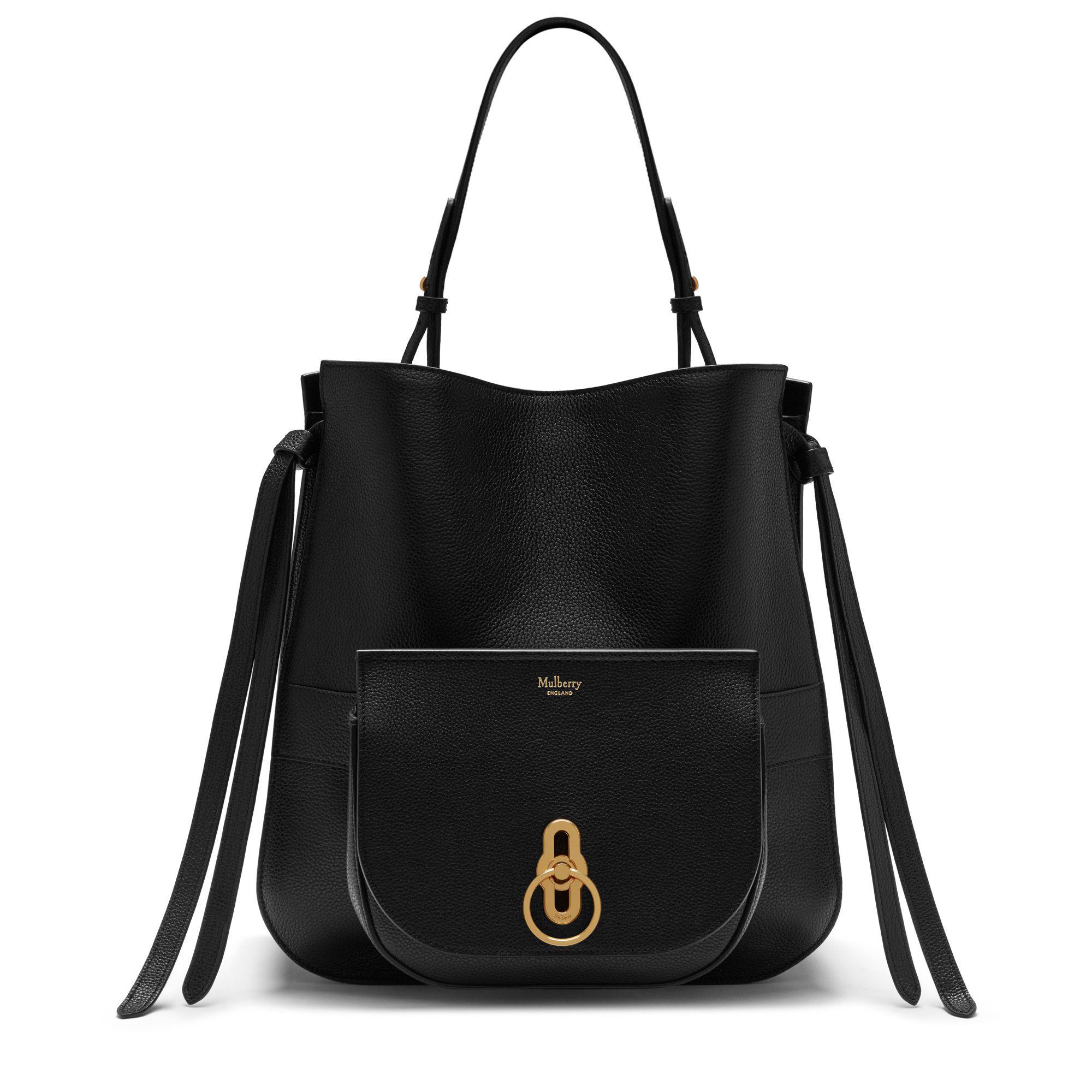 Mulberry Amberley Hobo In Black Small Classic Grain in Black - Lyst