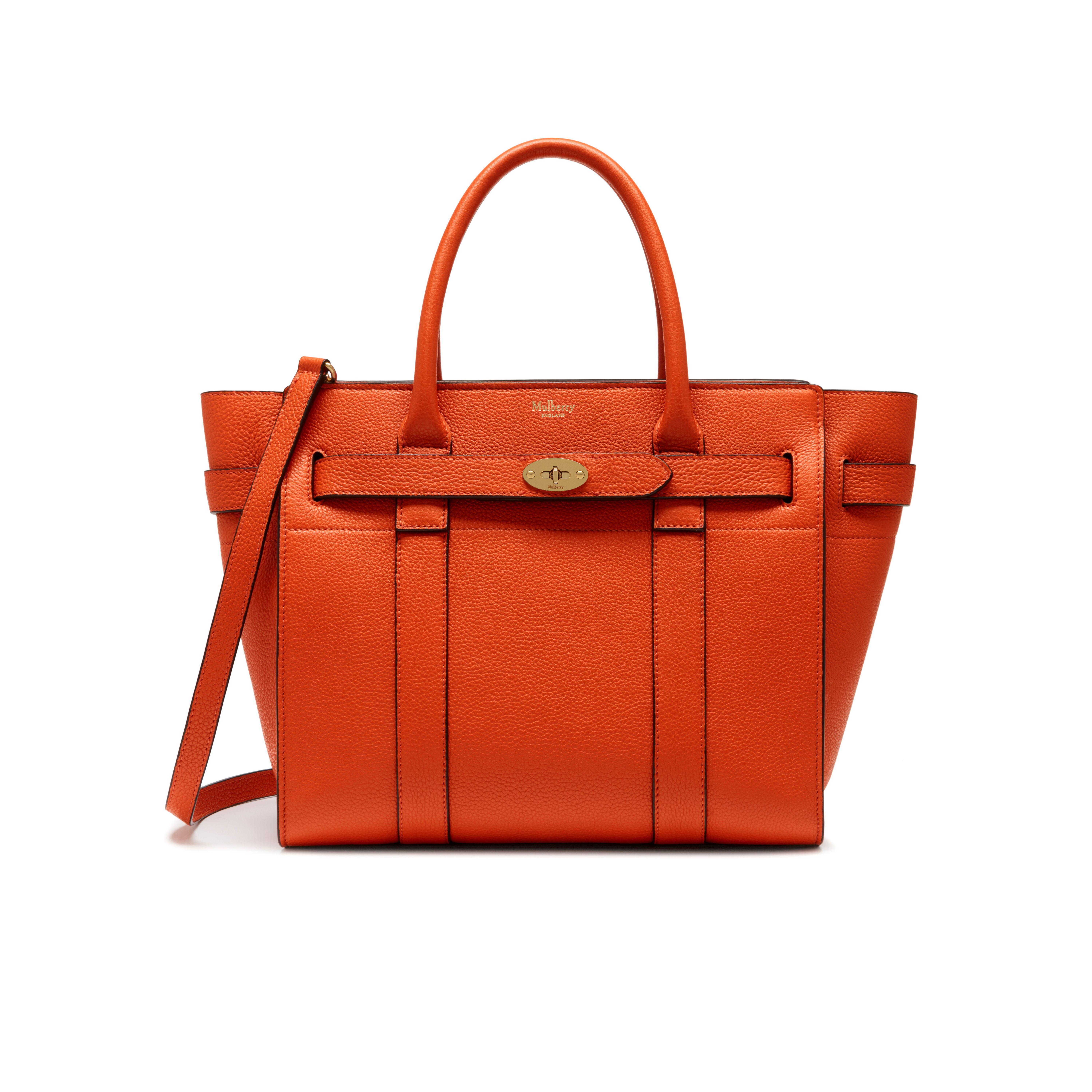 Mulberry Leather Small Zipped Bayswater in Orange - Lyst
