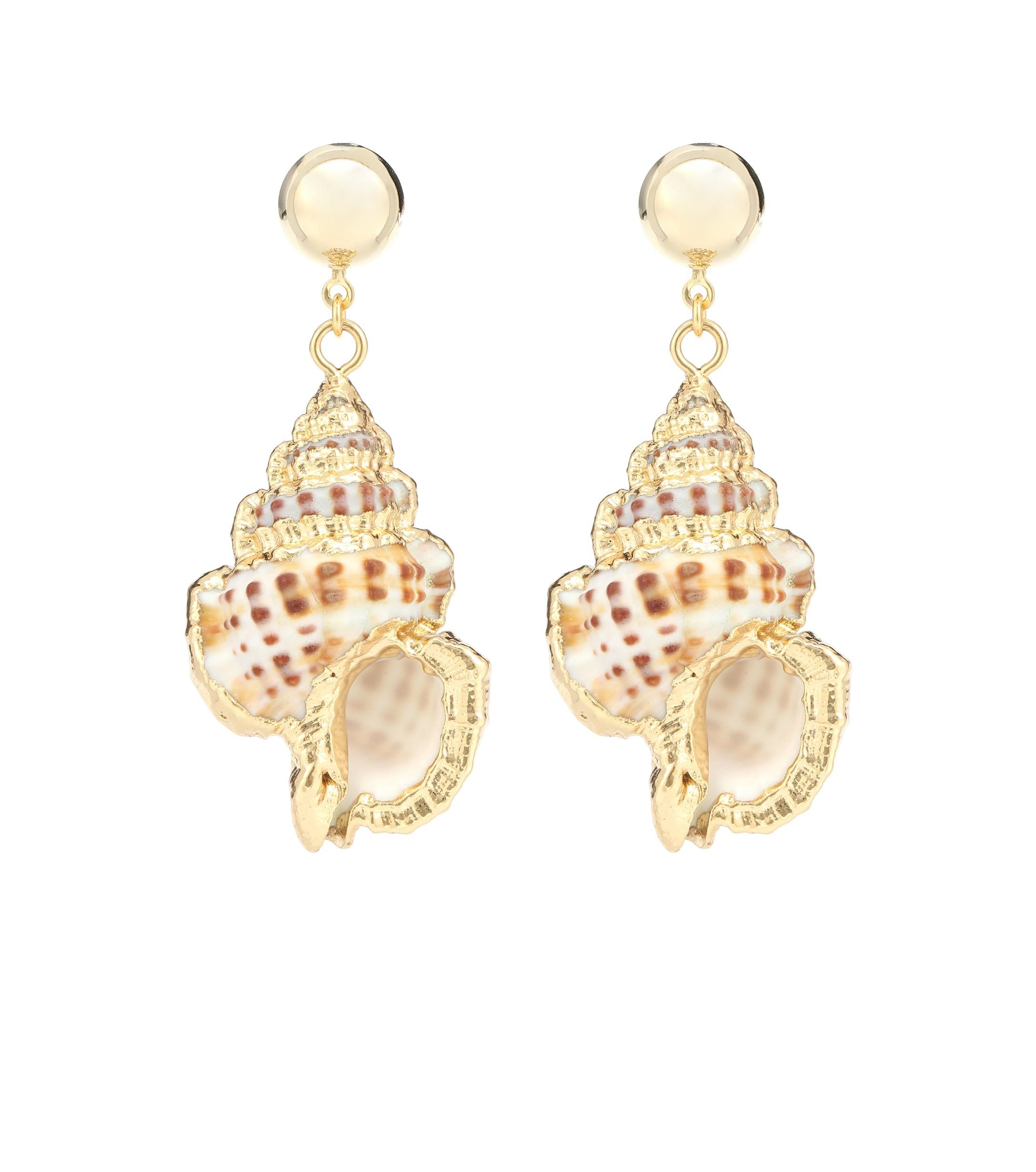 Jennifer Behr Marina Shell Earrings in Gold (Metallic) - Lyst