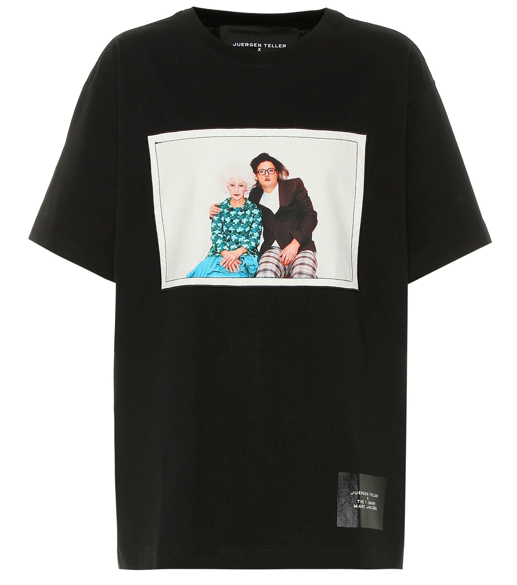 Marc Jacobs Printed Cotton T-shirt in Black - Lyst