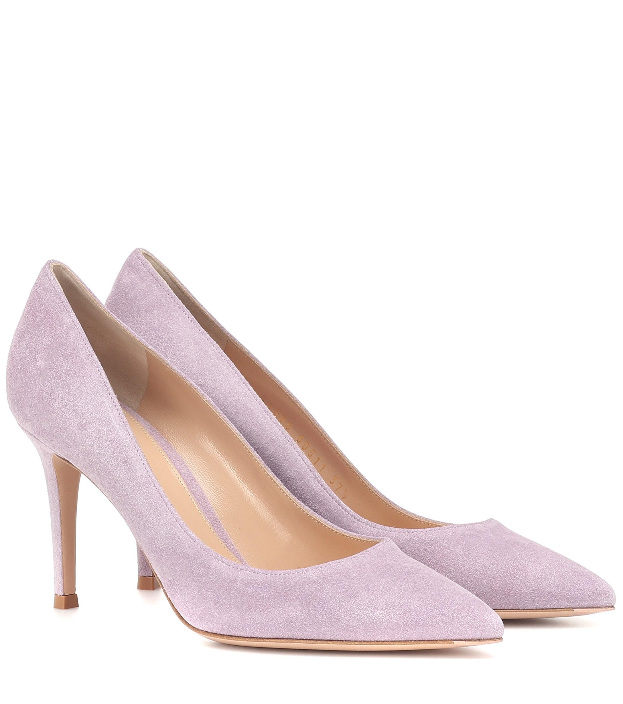 Gianvito Rossi Gianvito 85 Suede Pumps in Purple - Lyst