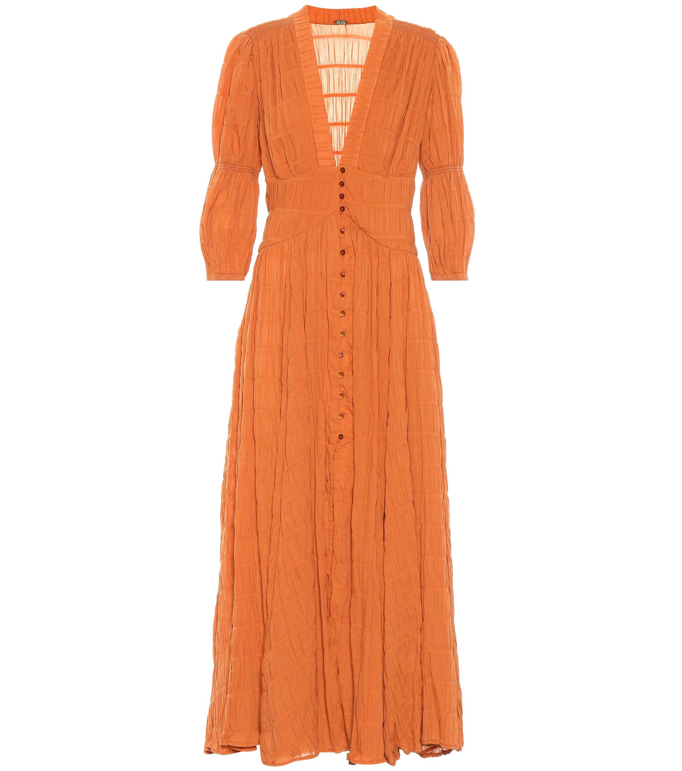 Cult Gaia Willow Cotton-blend Maxi Dress in Brown - Lyst