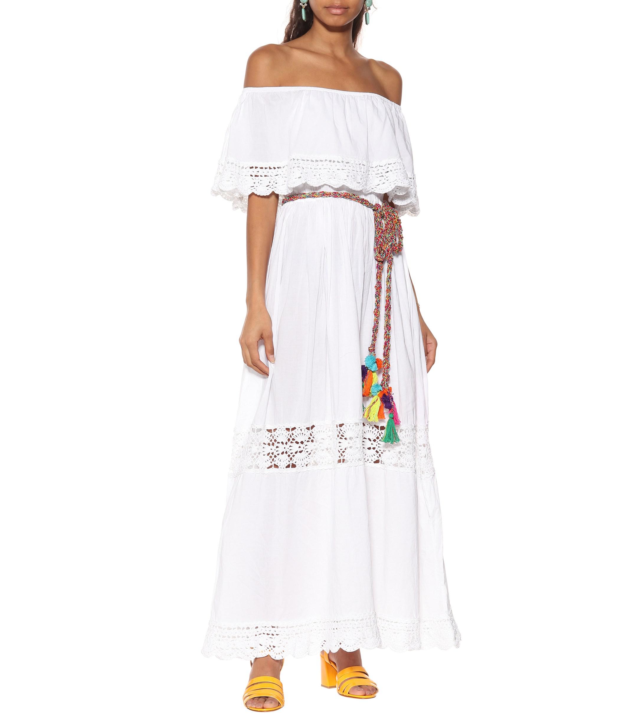 con hombros vestido descubiertos Anna Lyst White Janessa Kosturova wqfxPAOz