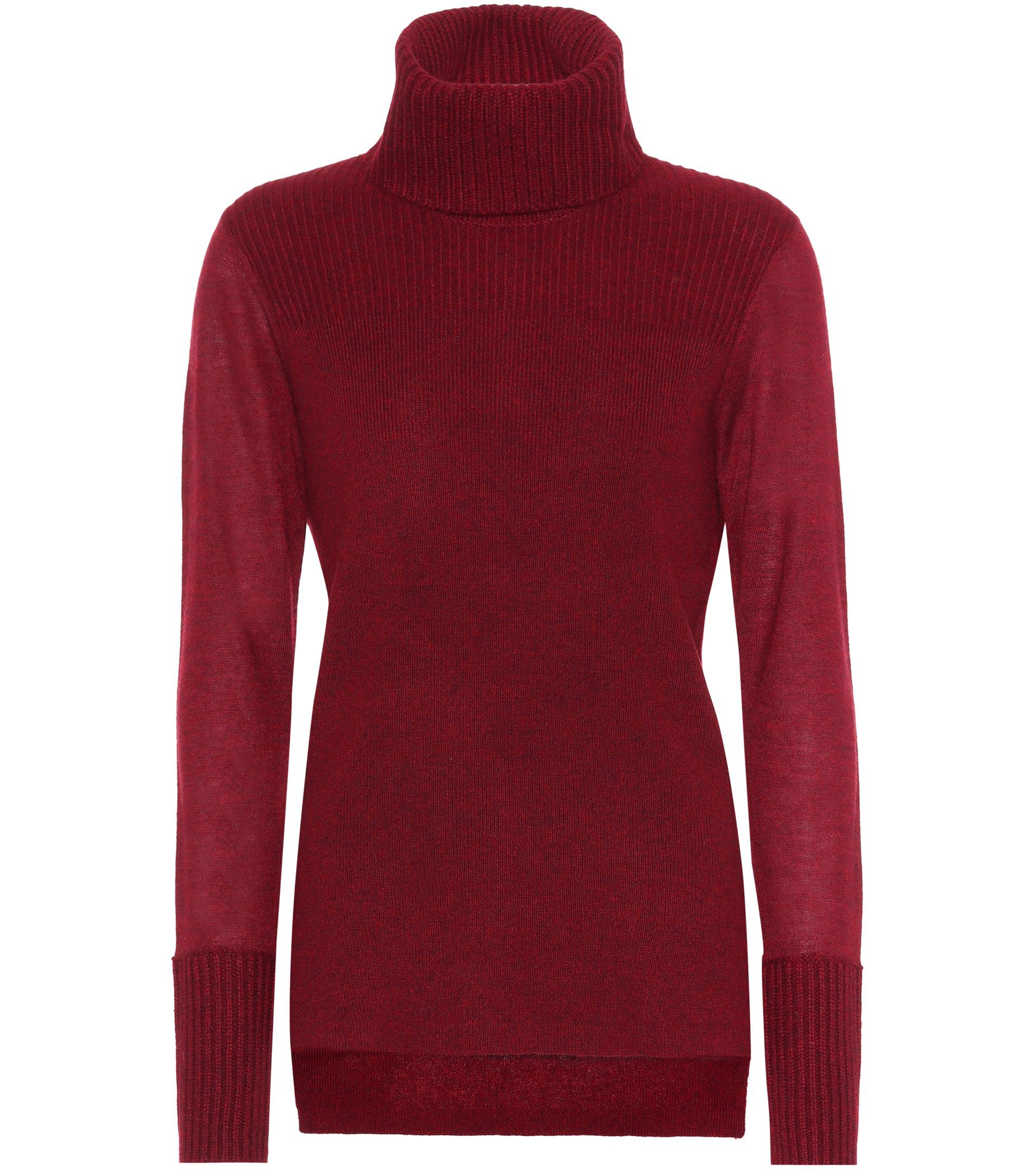 Veronica beard Cashmere Turtleneck Sweater in Red | Lyst