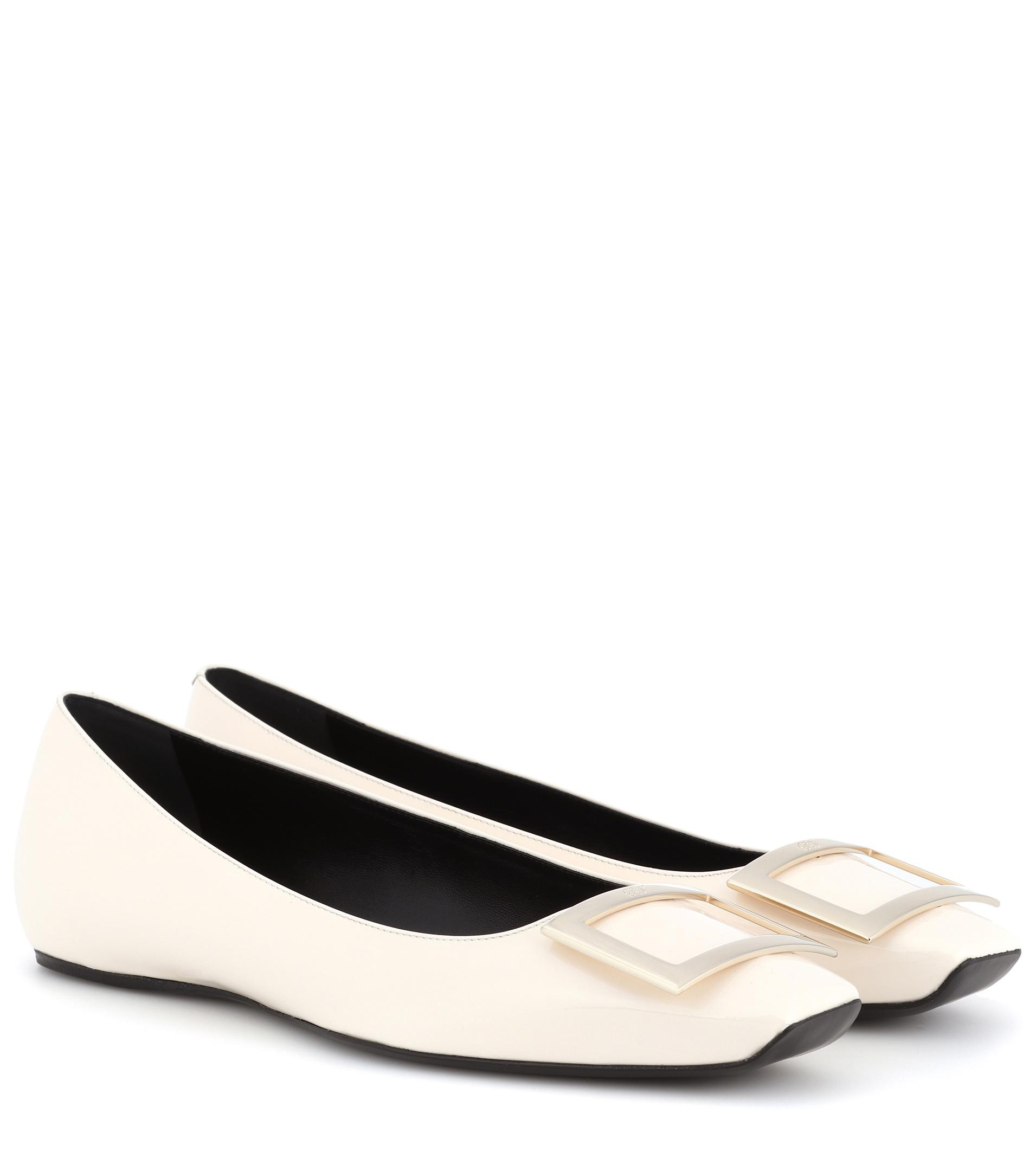 Lyst - Roger Vivier Trompette Patent Leather Ballerinas in White Roger Vivier. Women's White Trompette Patent Leather Ballerinas