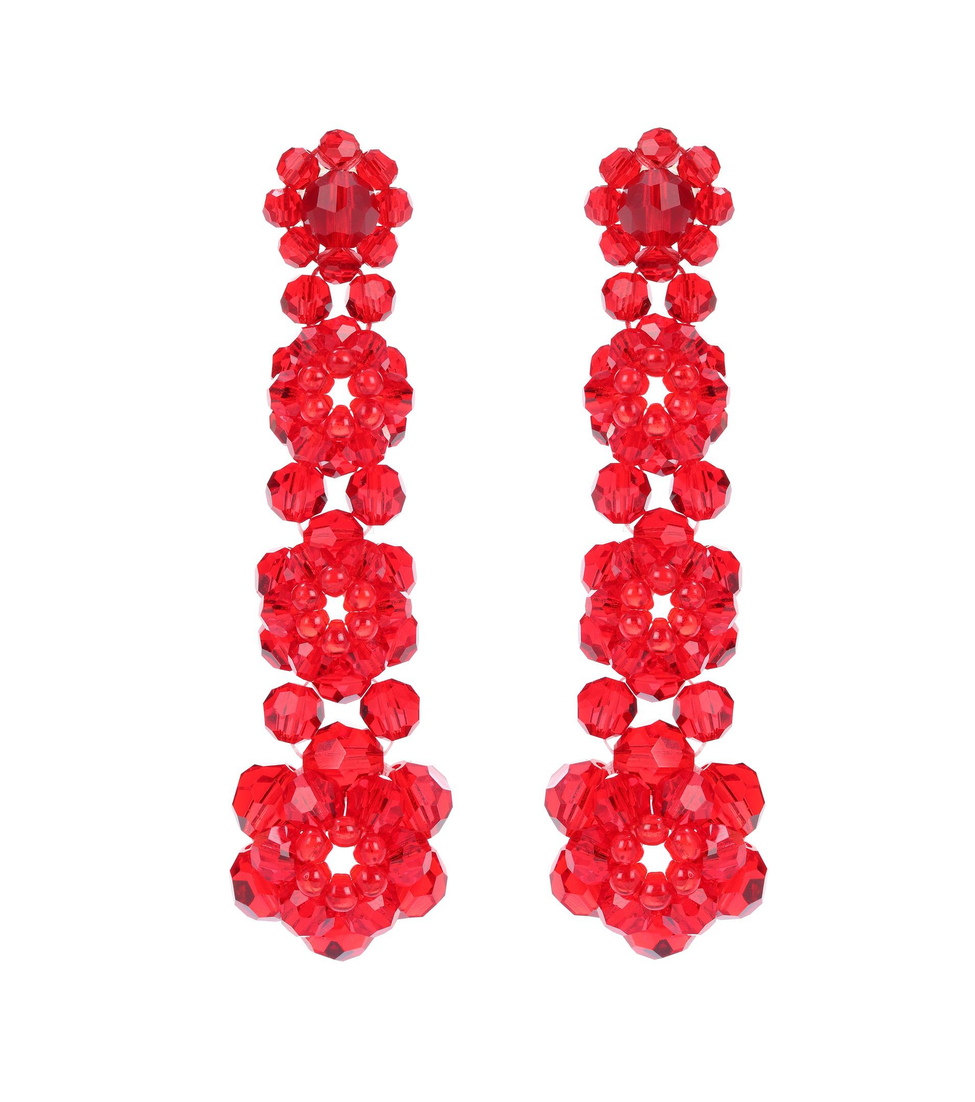 Lyst - Simone Rocha Crystal Earrings in Red