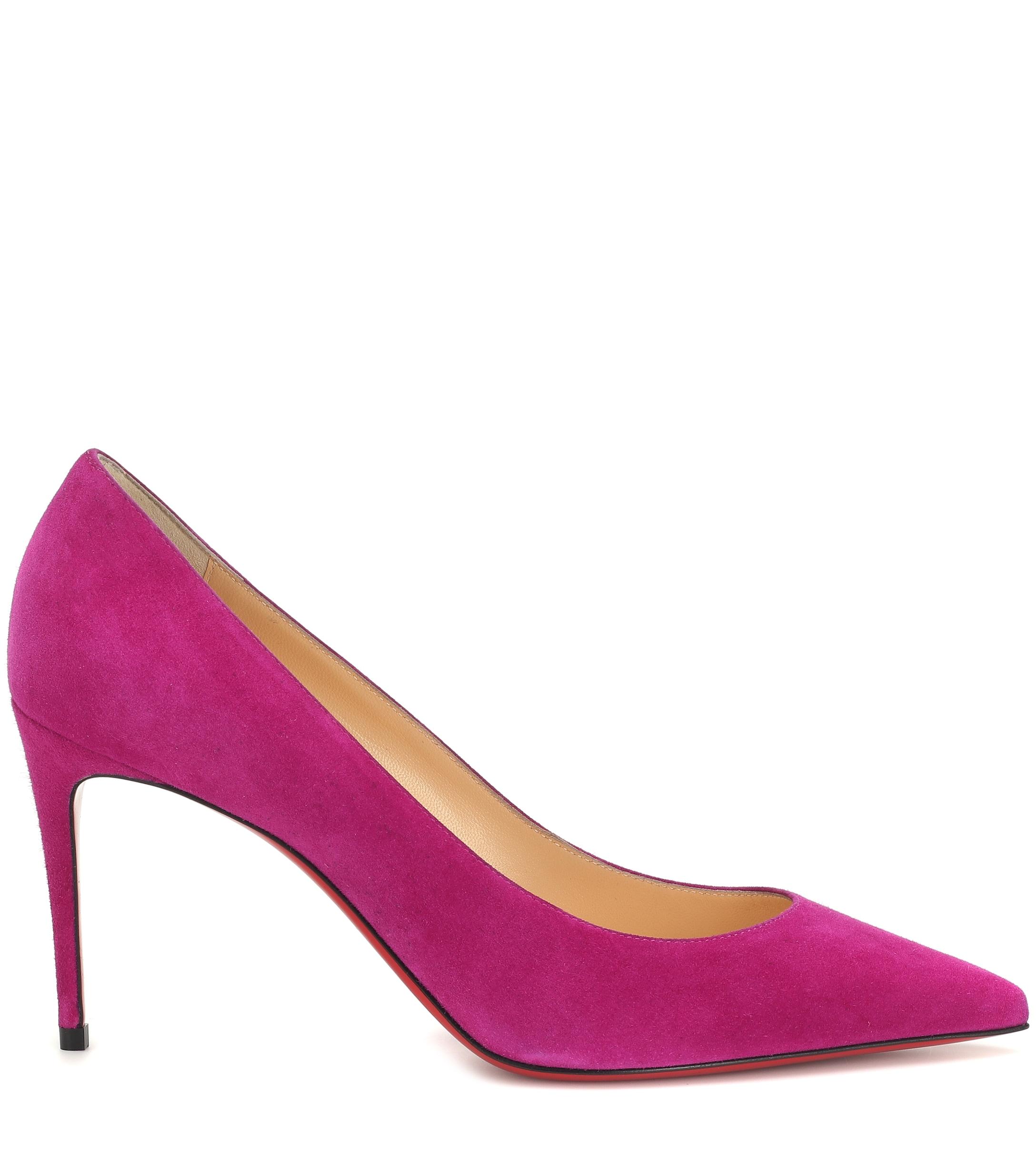 Christian Louboutin Kate 85 Suede Pumps in Pink - Lyst