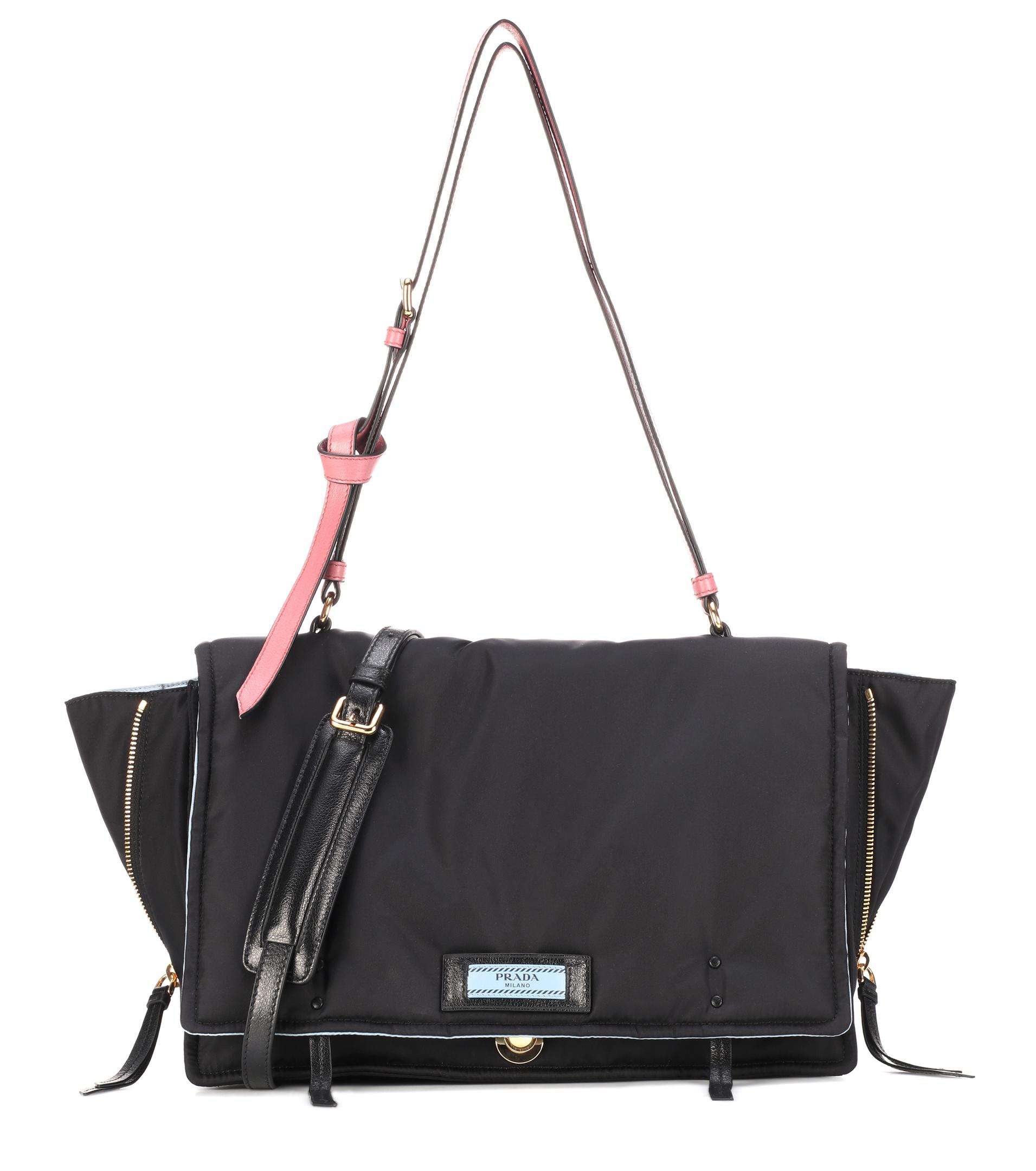 Lyst Prada Etiquette Messenger Bag in Black