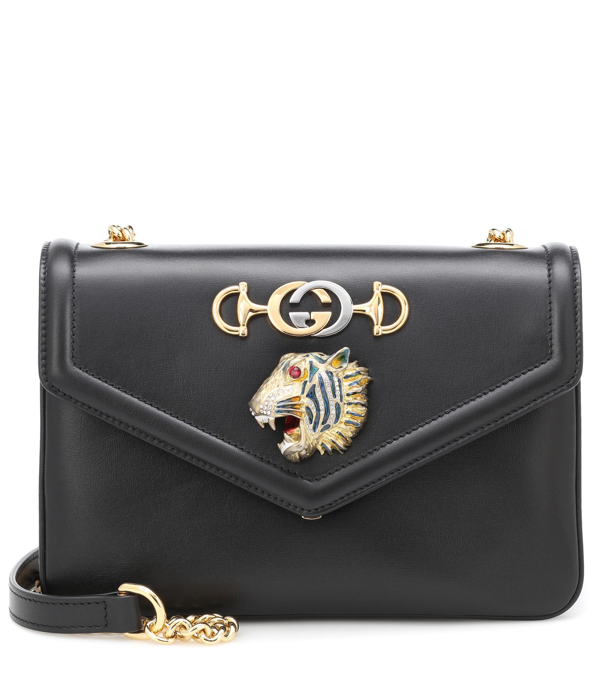 Lyst - Gucci Rajah Small Shoulder Bag in Black
