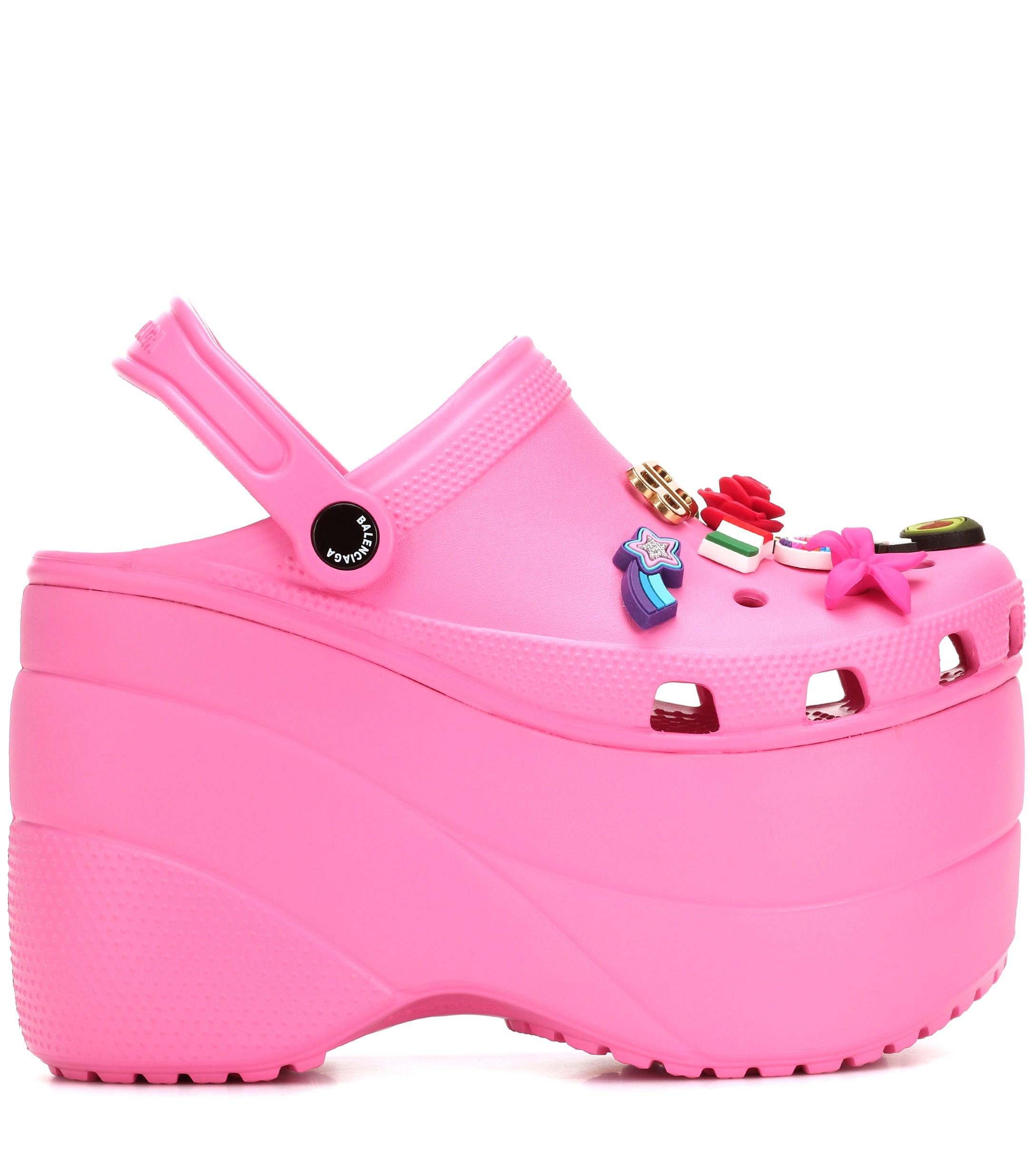 Lyst - Balenciaga Platform Crocs in Pink