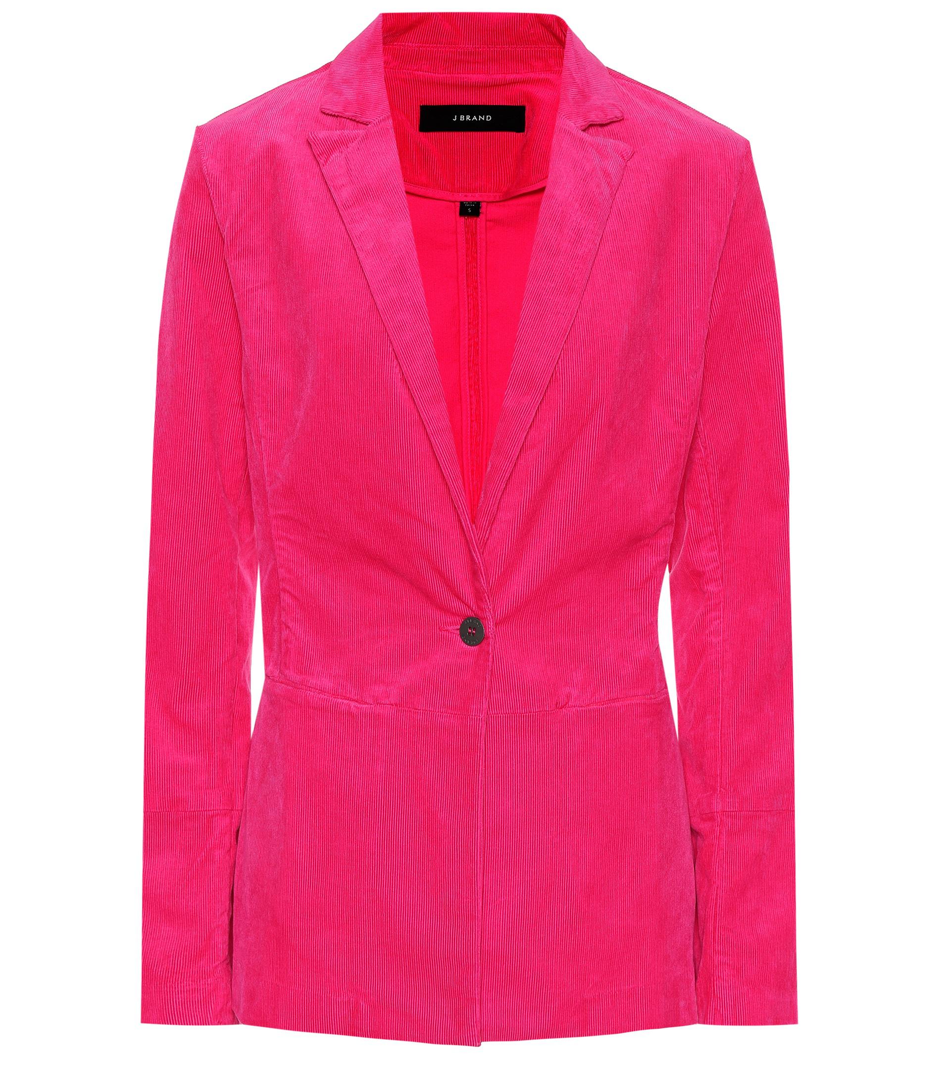 J Brand Denise Corduroy Blazer in Pink Lyst