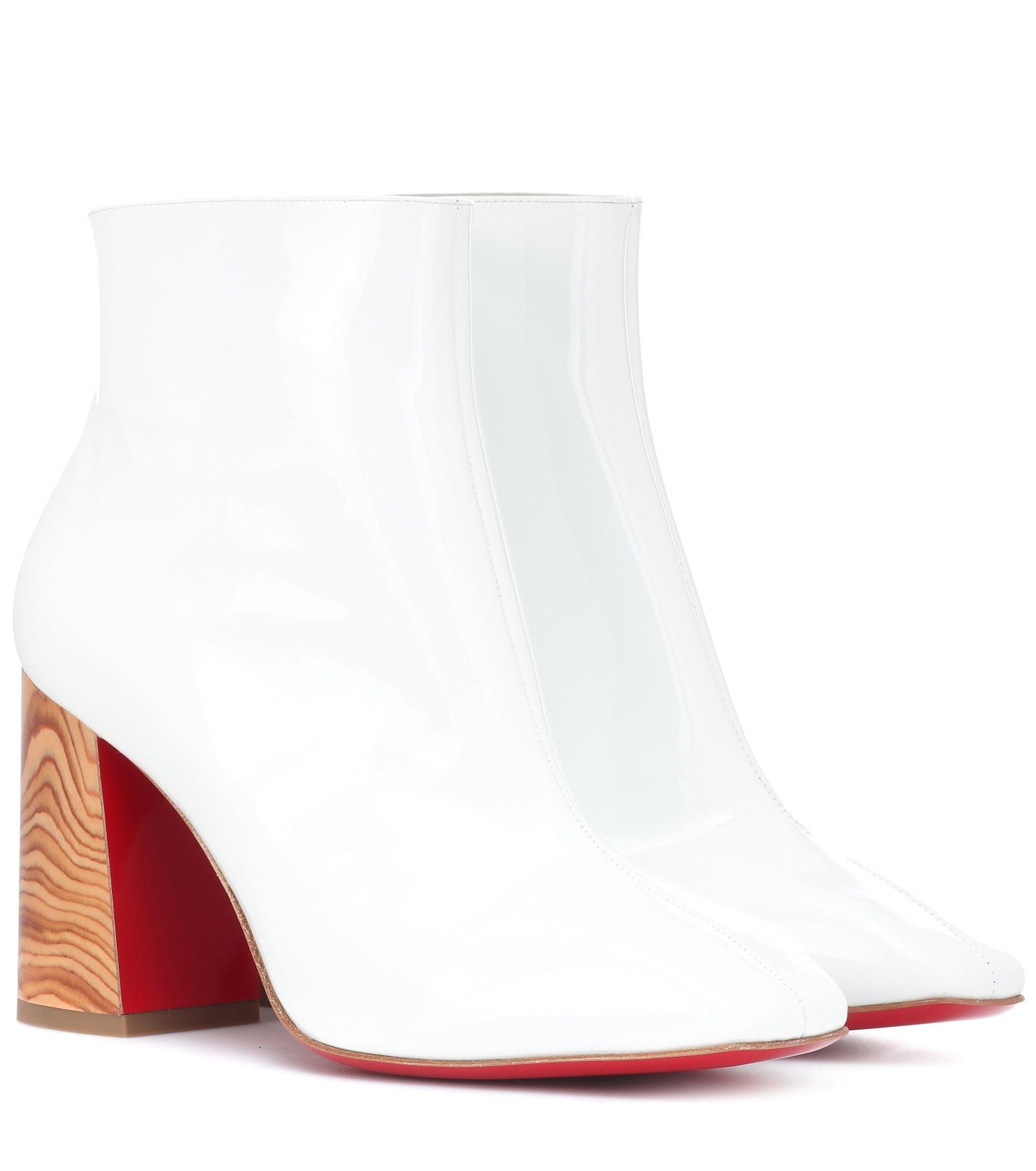 louboutin white cowboy boots