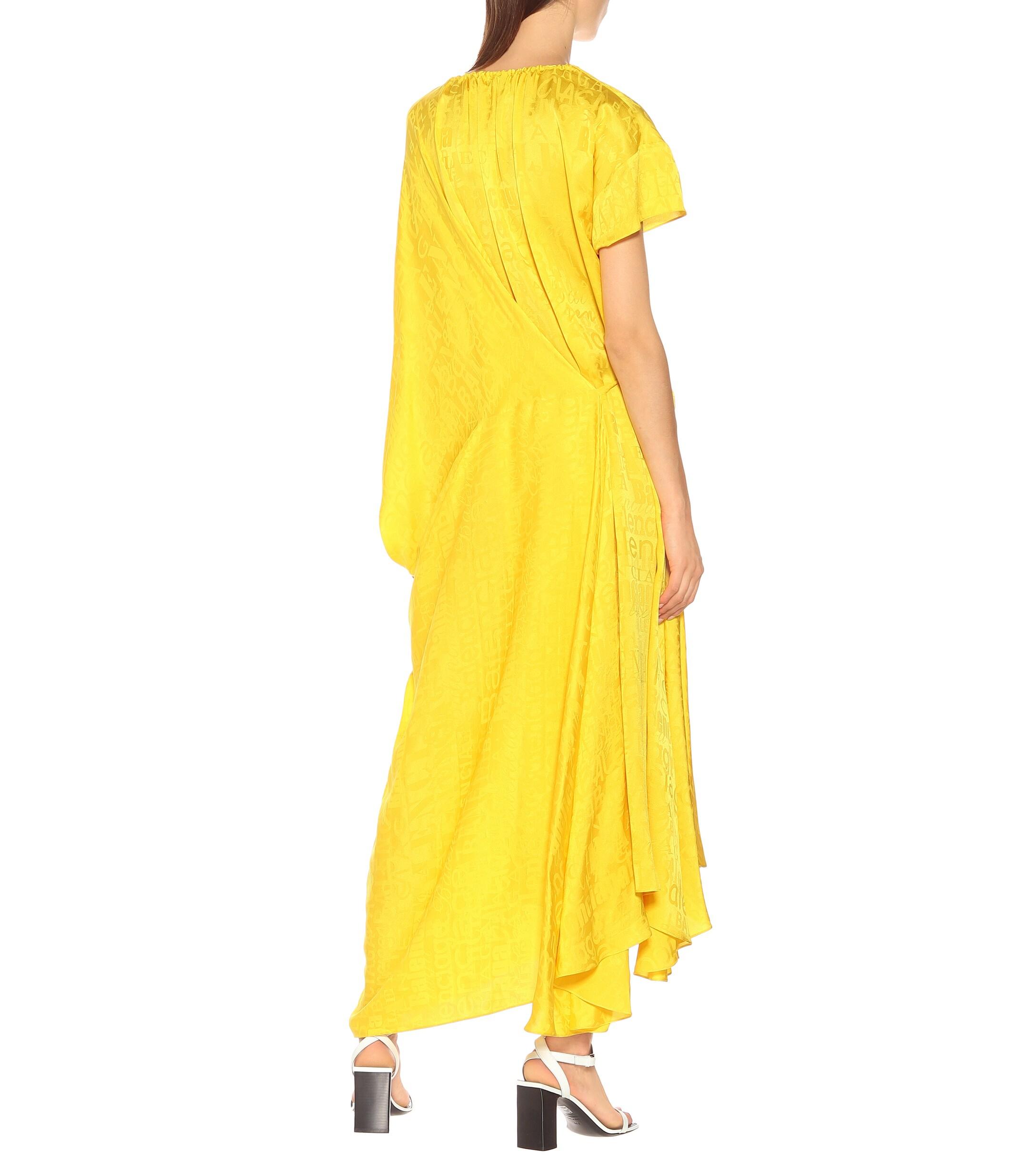 yellow balenciaga dress