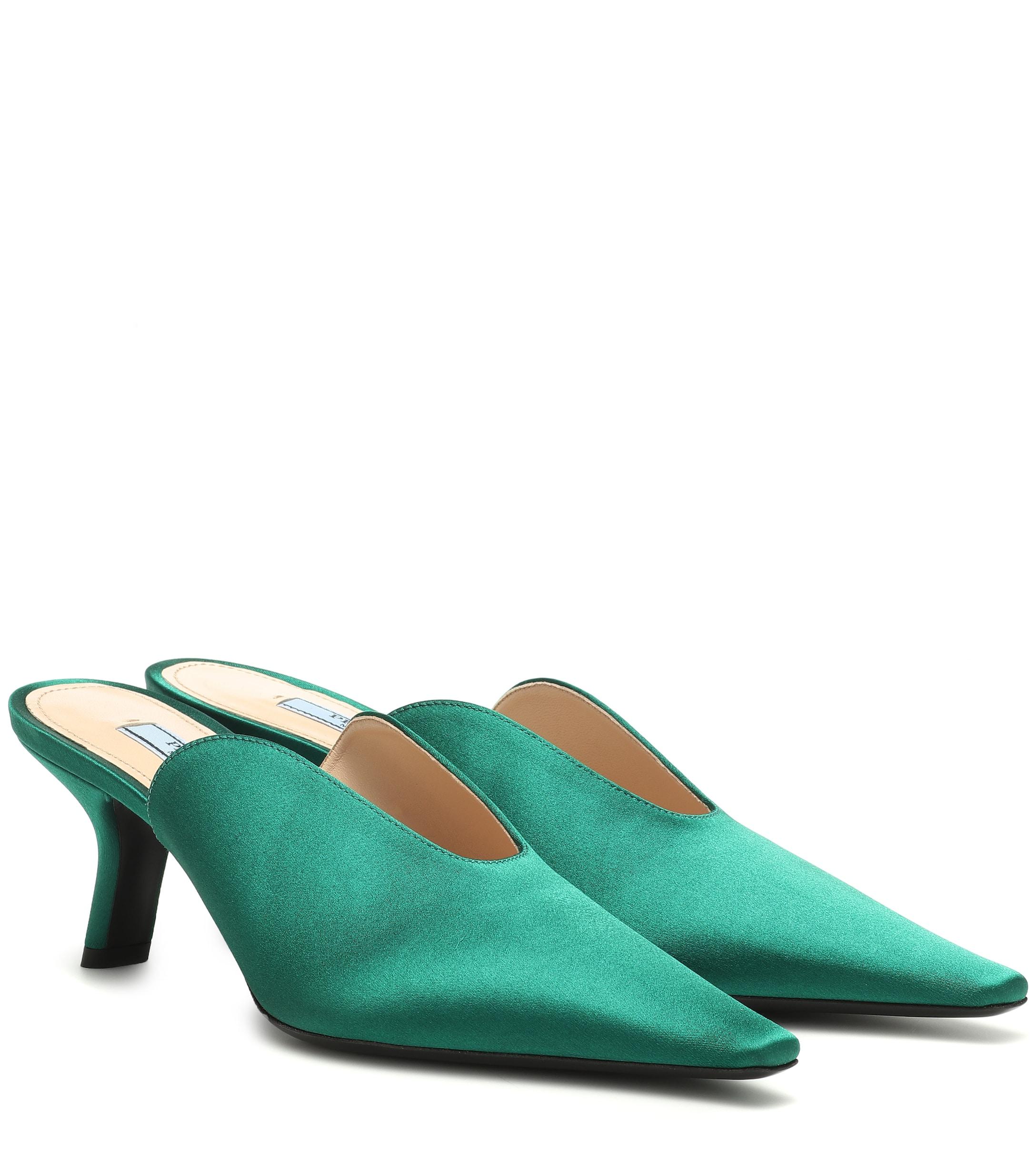 prada satin mules