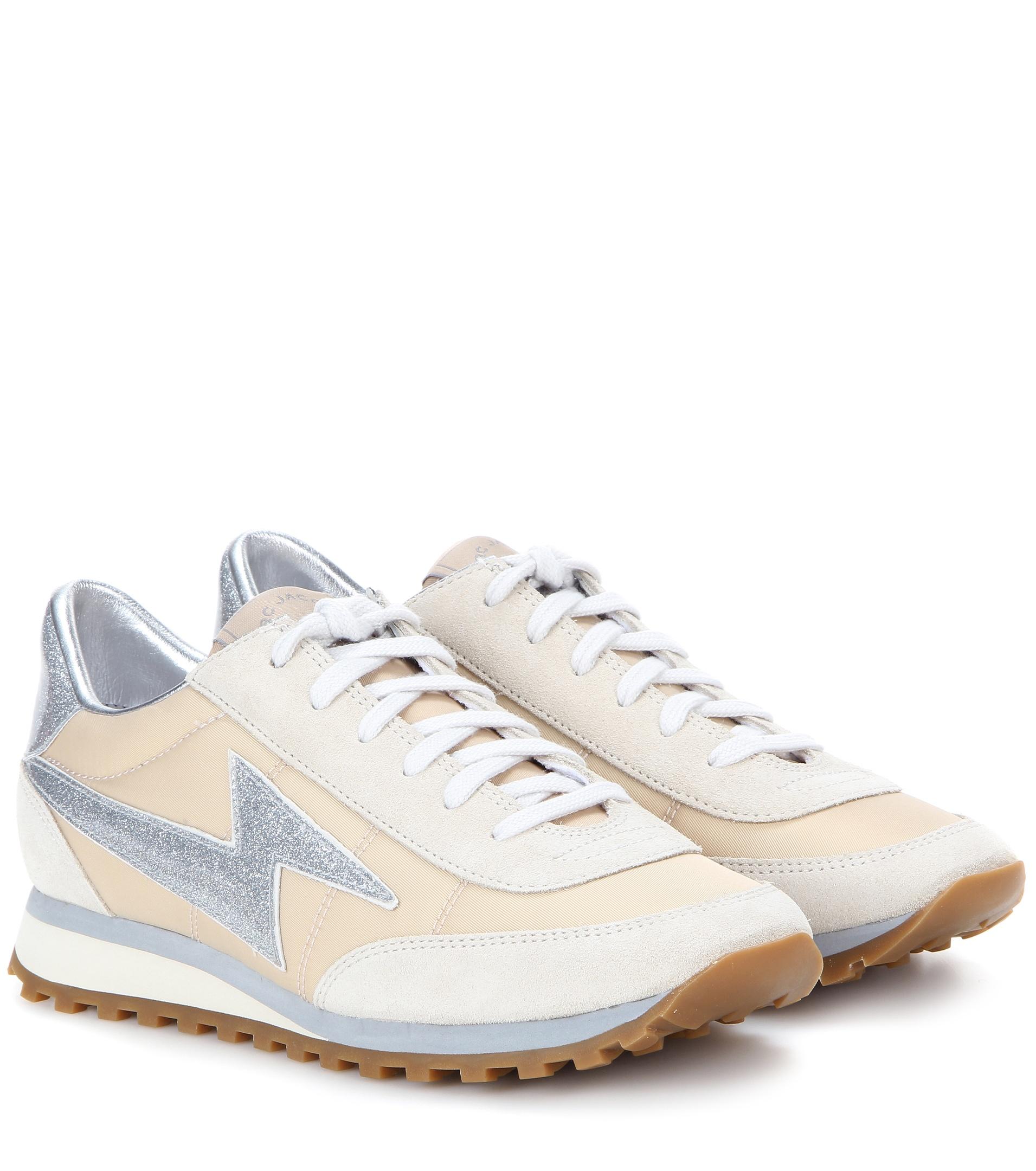 Marc jacobs Astor Lightning Bolt Sneakers in Natural | Lyst