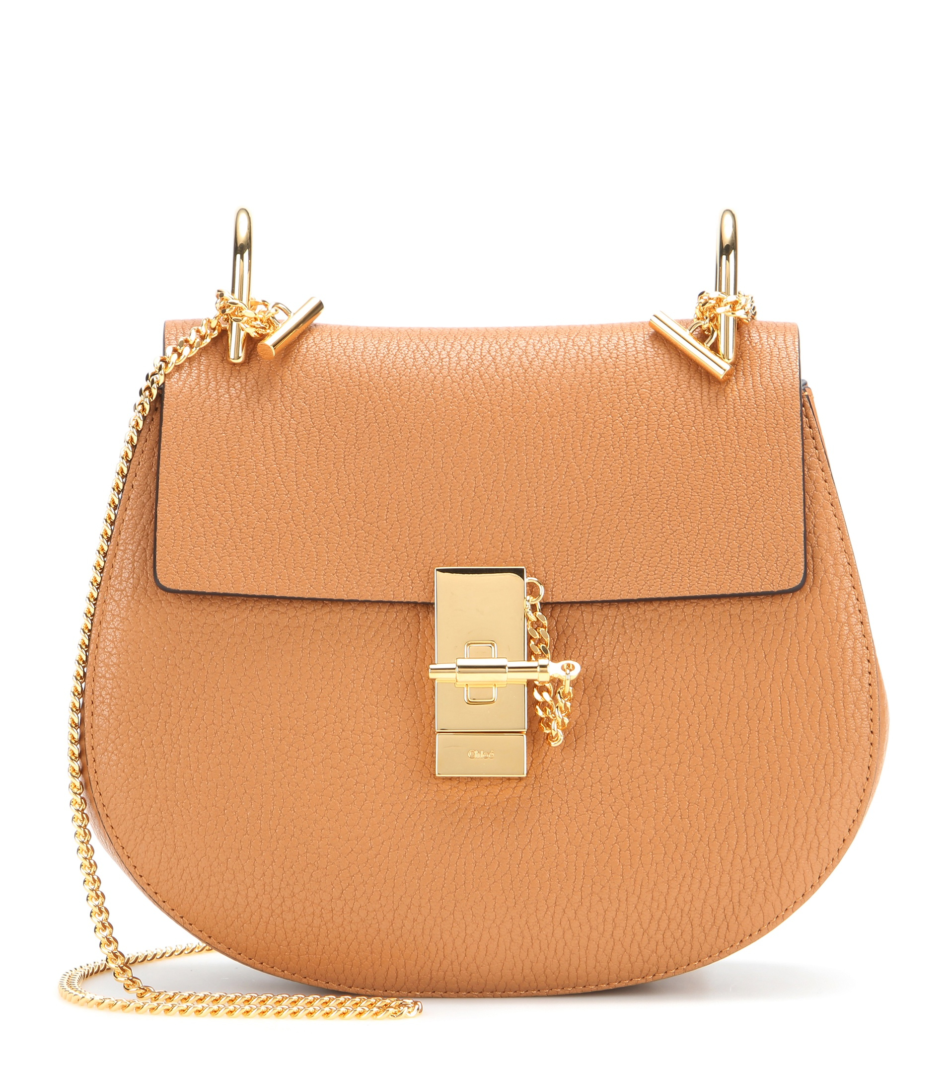 lyst chlo 233 drew small leather shoulder bag in orange lyst chlo 233 drew small leather shoulder bag in orange