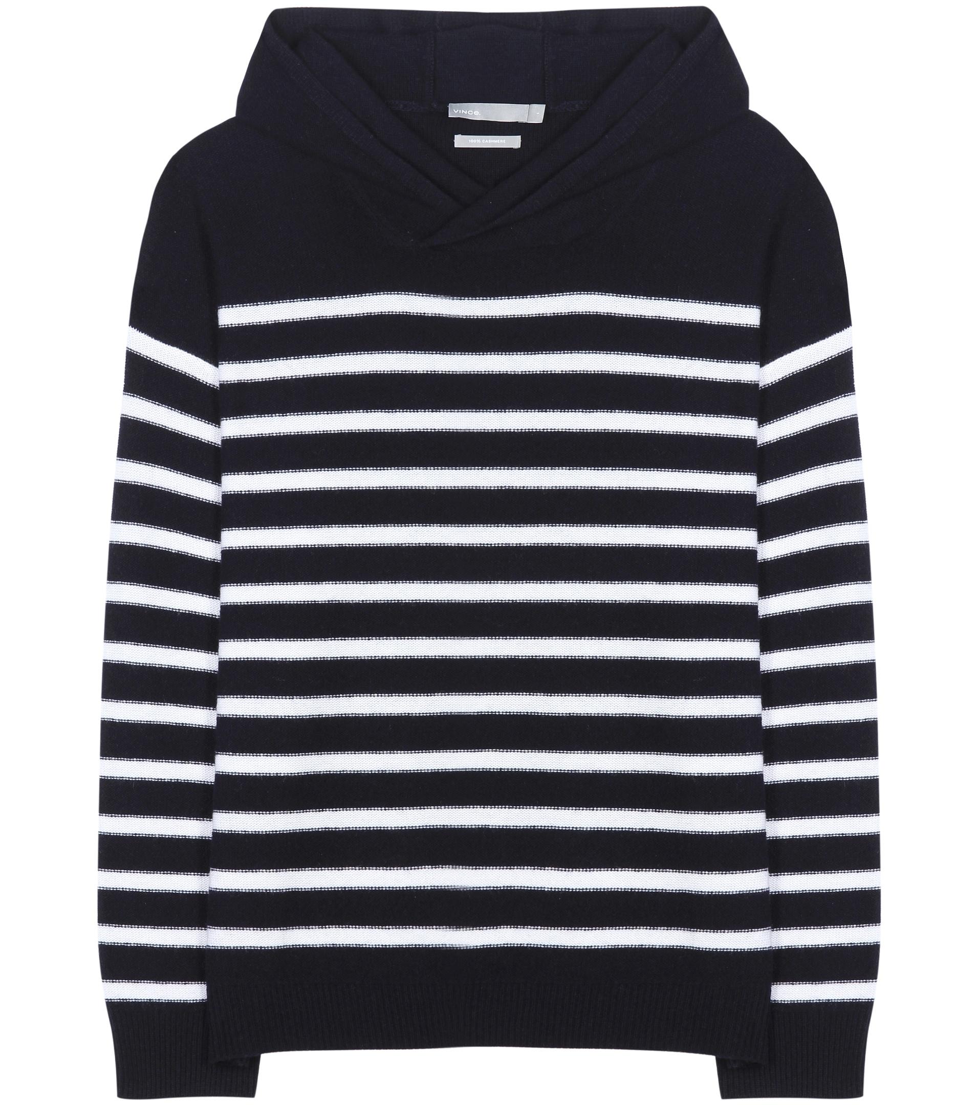 Lyst - Vince Striped Cashmere Sweater in Blue
