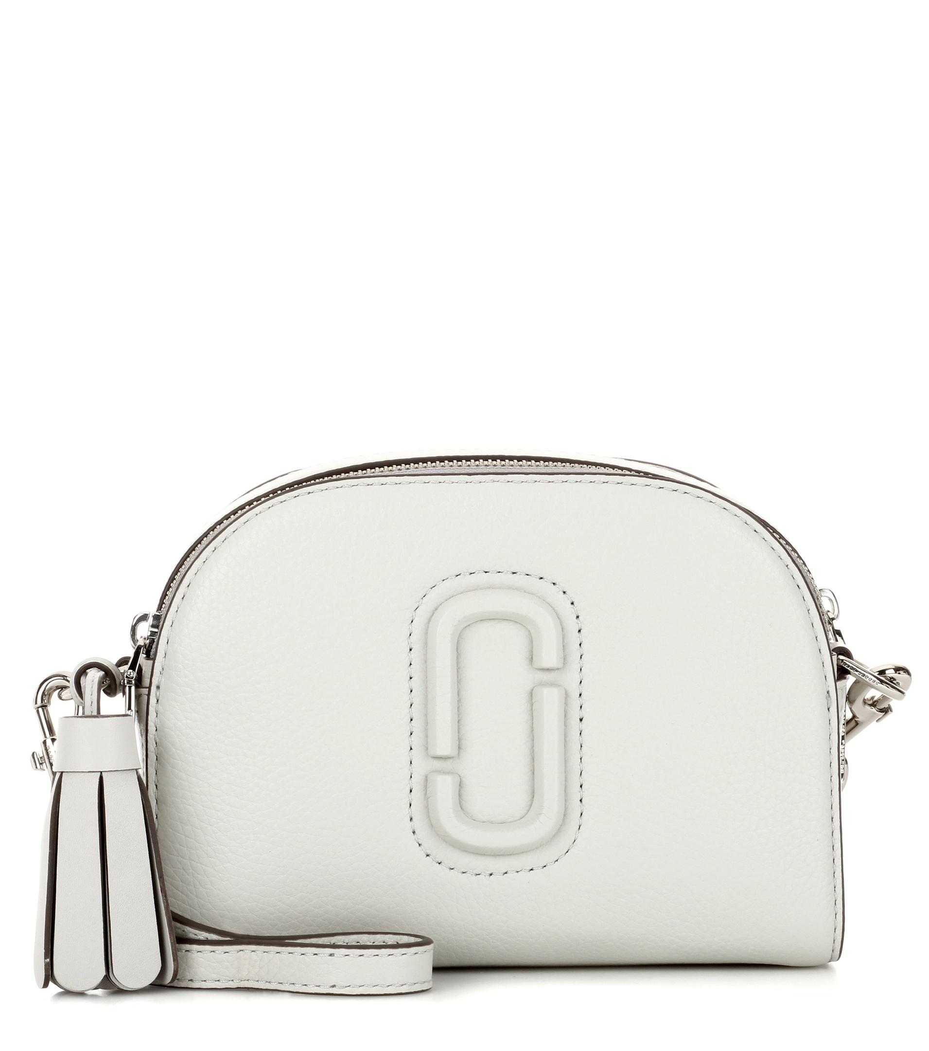 small white leather crossbody purse