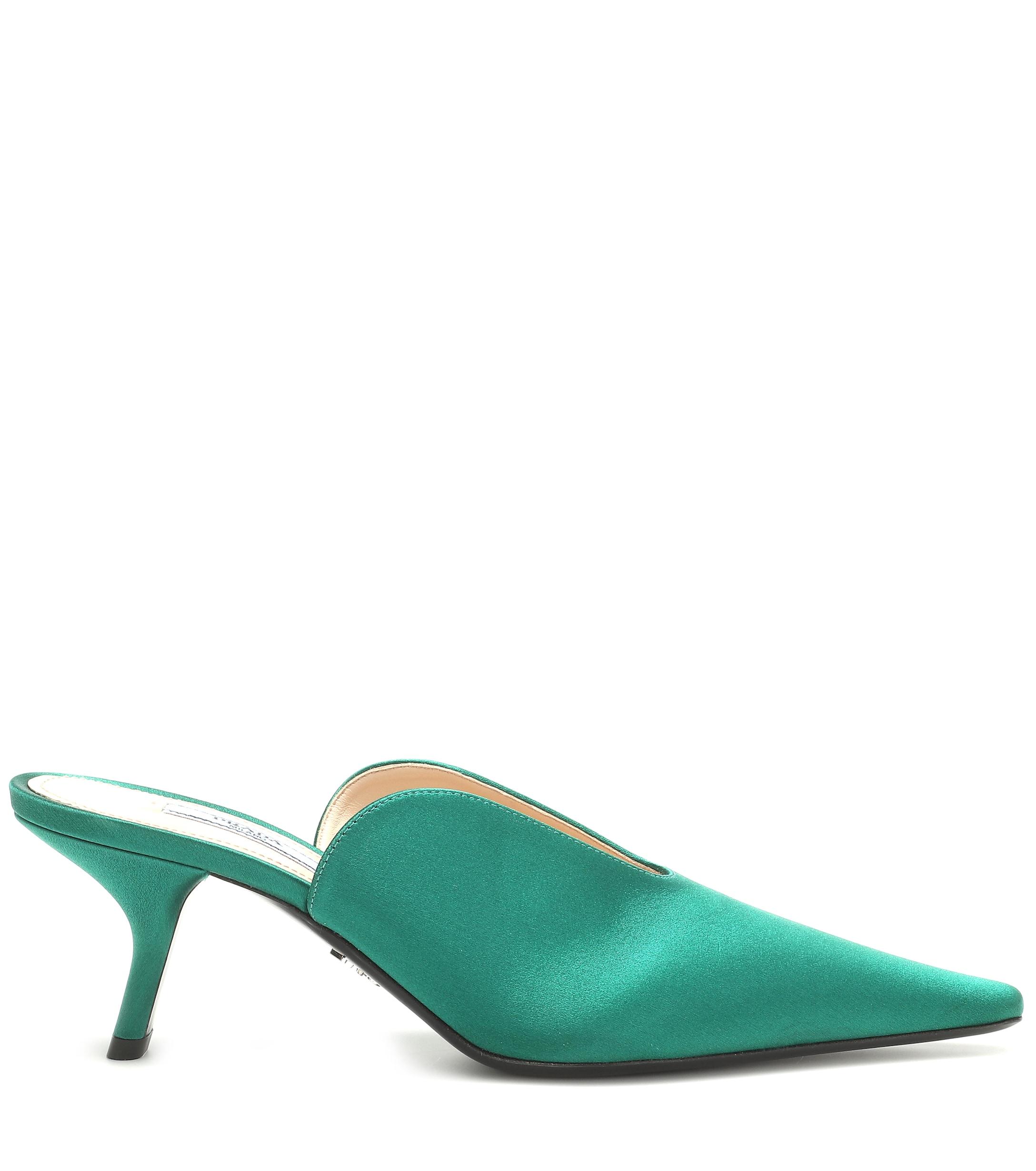 prada satin mules