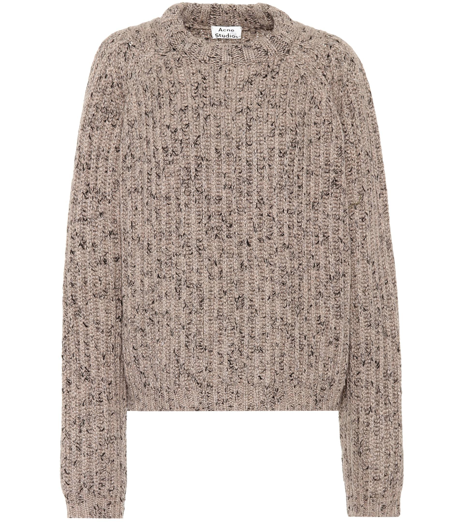 Lyst - Acne Mouliné Sweater in Brown