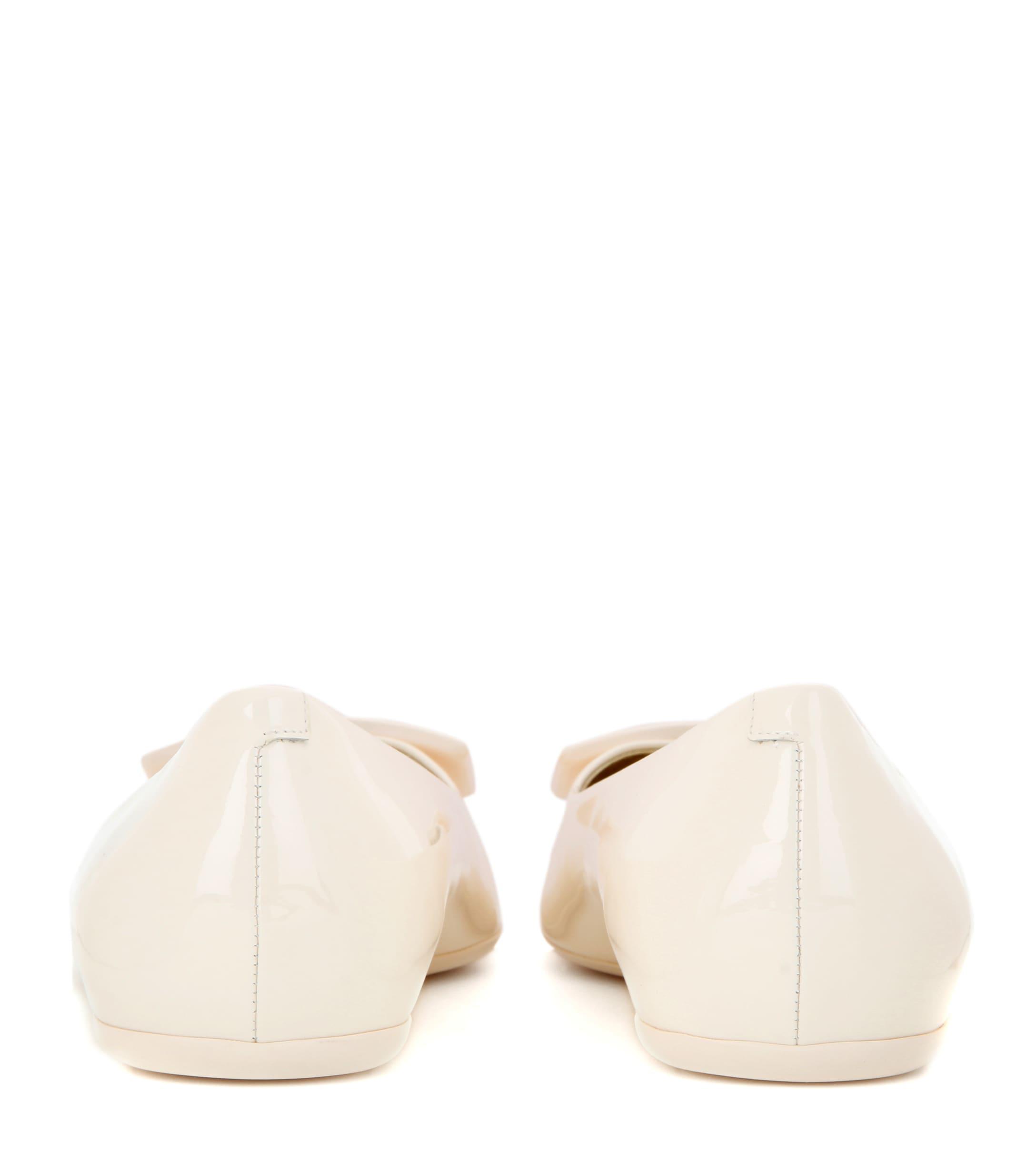 roger vivier white flats