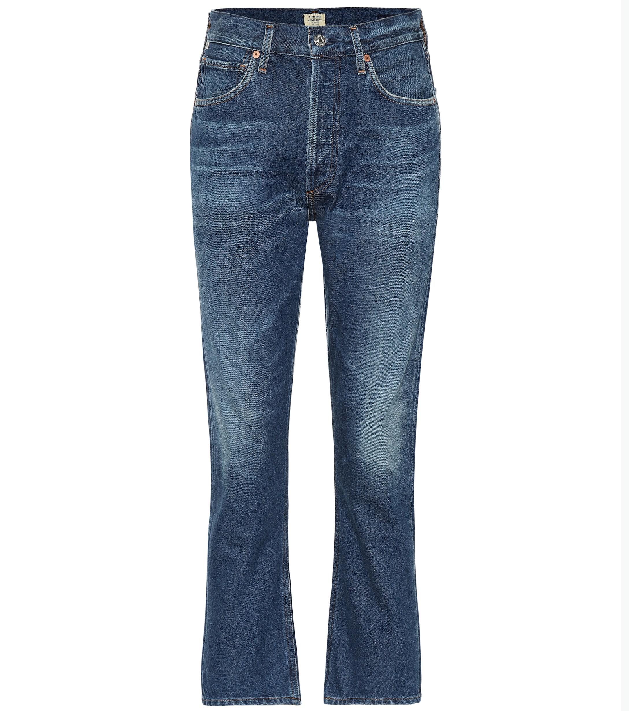 Lyst - Citizens of Humanity Charlotte Cropped High-rise Jeans in Blue