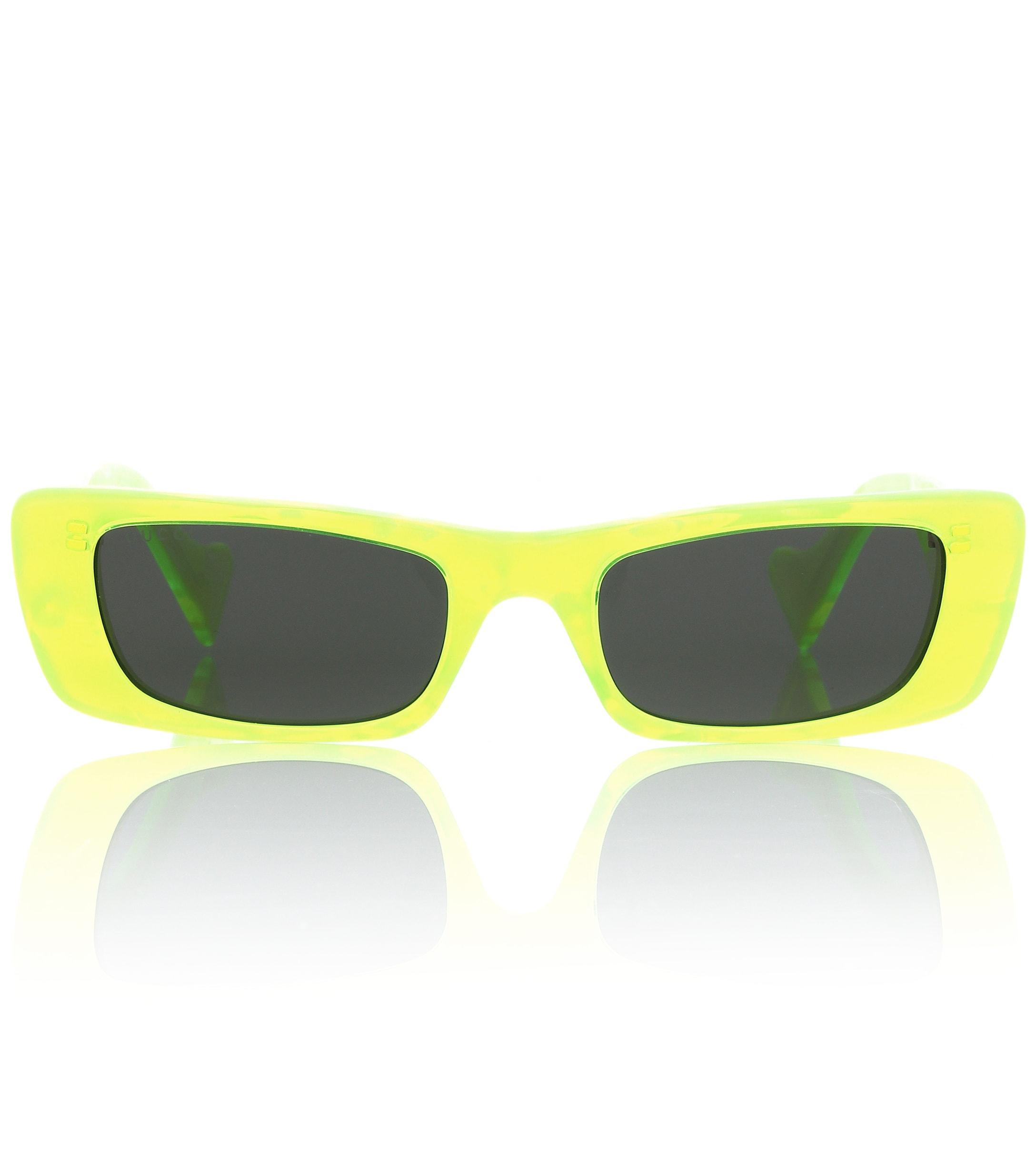 Gucci Rectangular Acetate Sunglasses in Yellow - Lyst