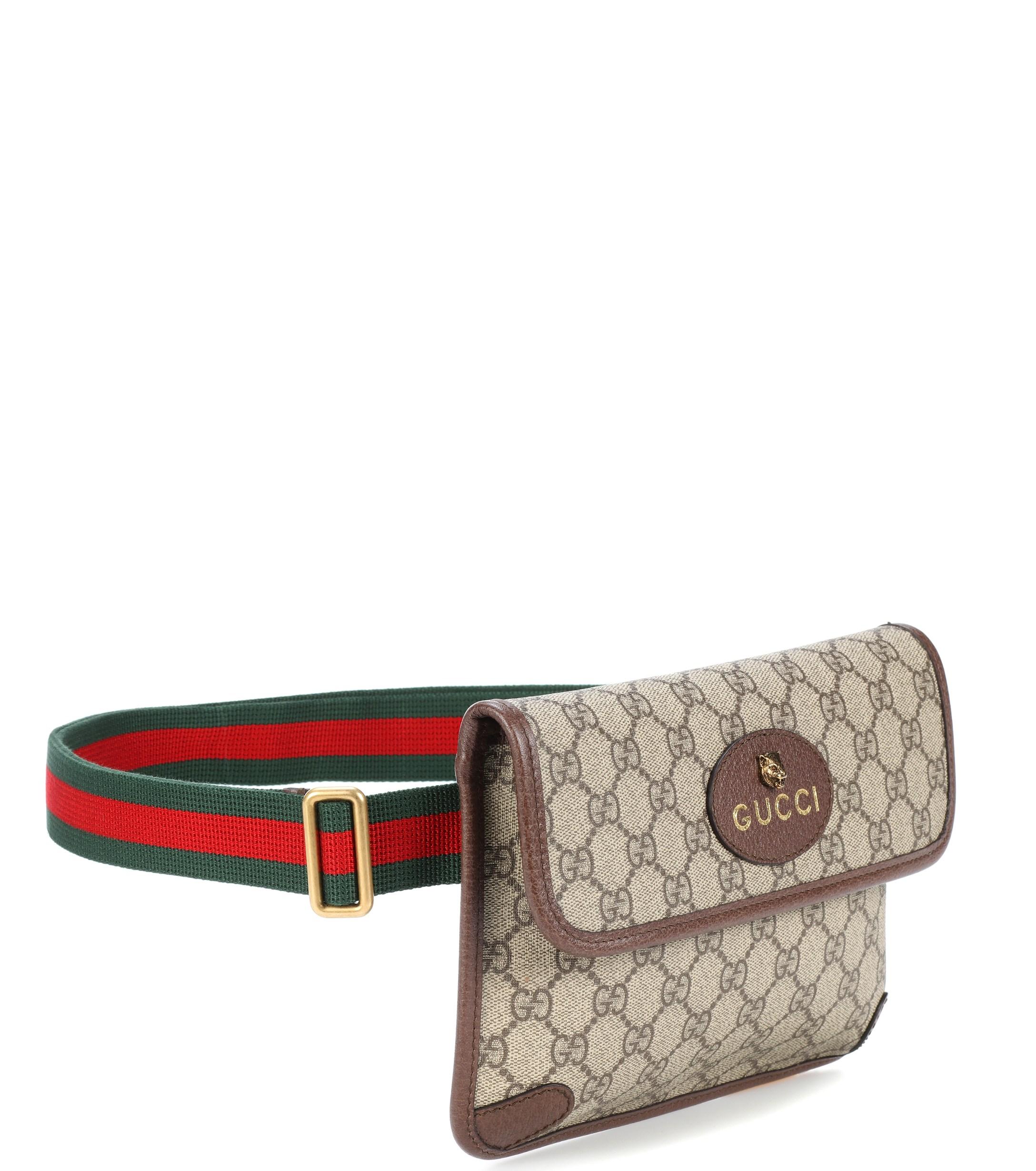 Gucci Leather-trimmed Belt Bag in Brown - Lyst