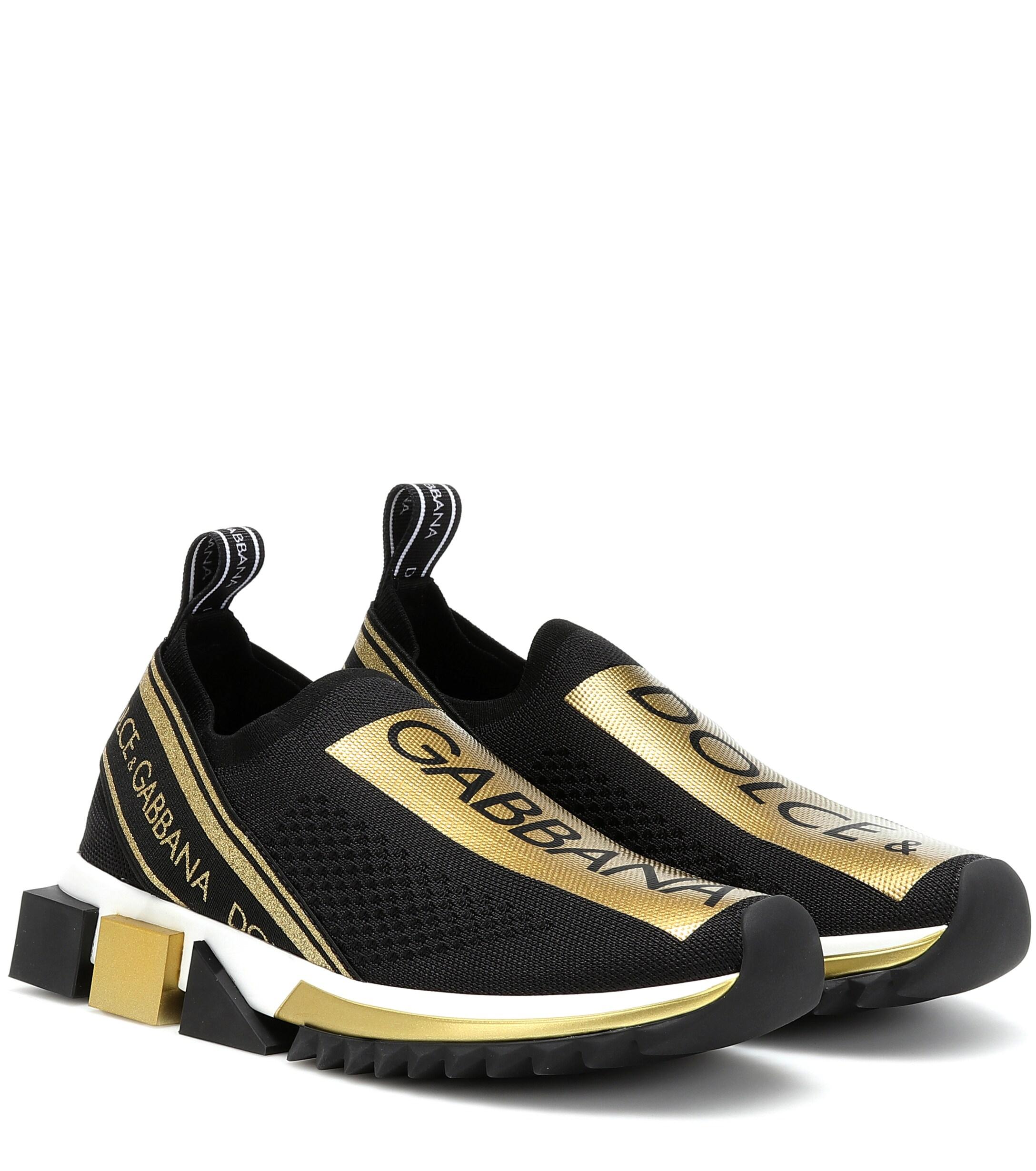 Dolce & Gabbana Sorrento Sneakers in Black/Gold (Black) - Save 54% - Lyst