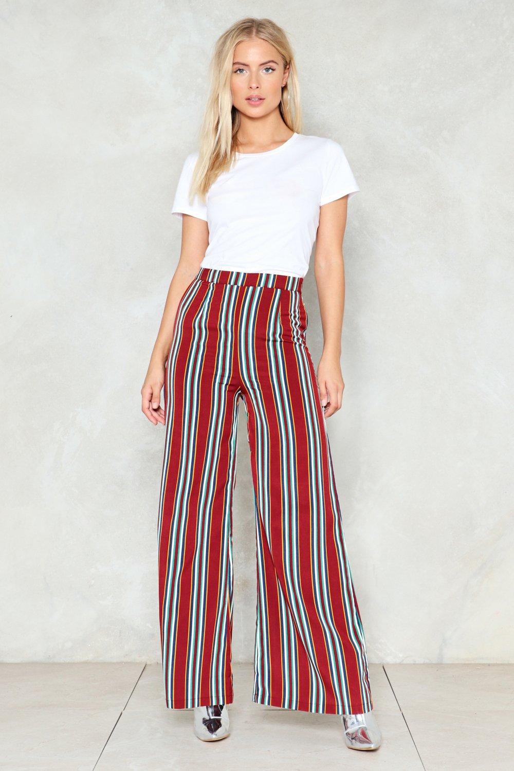 pants with stripe down leg