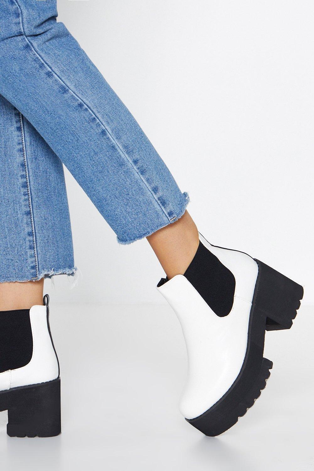 nasty gal platform chelsea boots