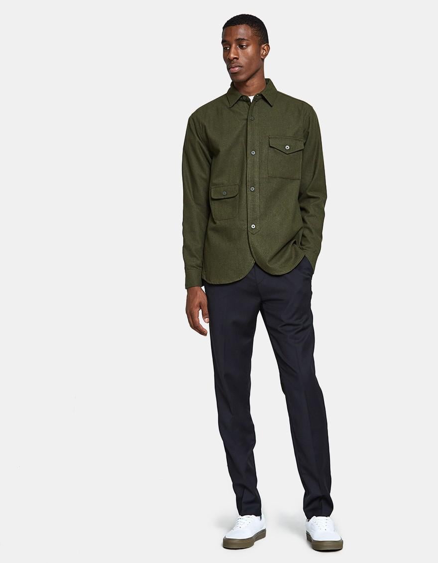 mens army green shirt