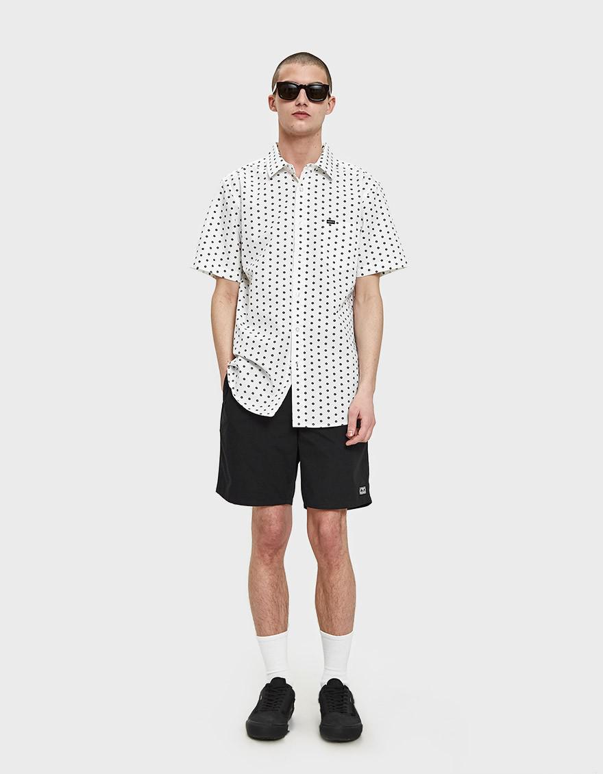 Obey Mens Knuckle Long Sleeve Woven Shirt