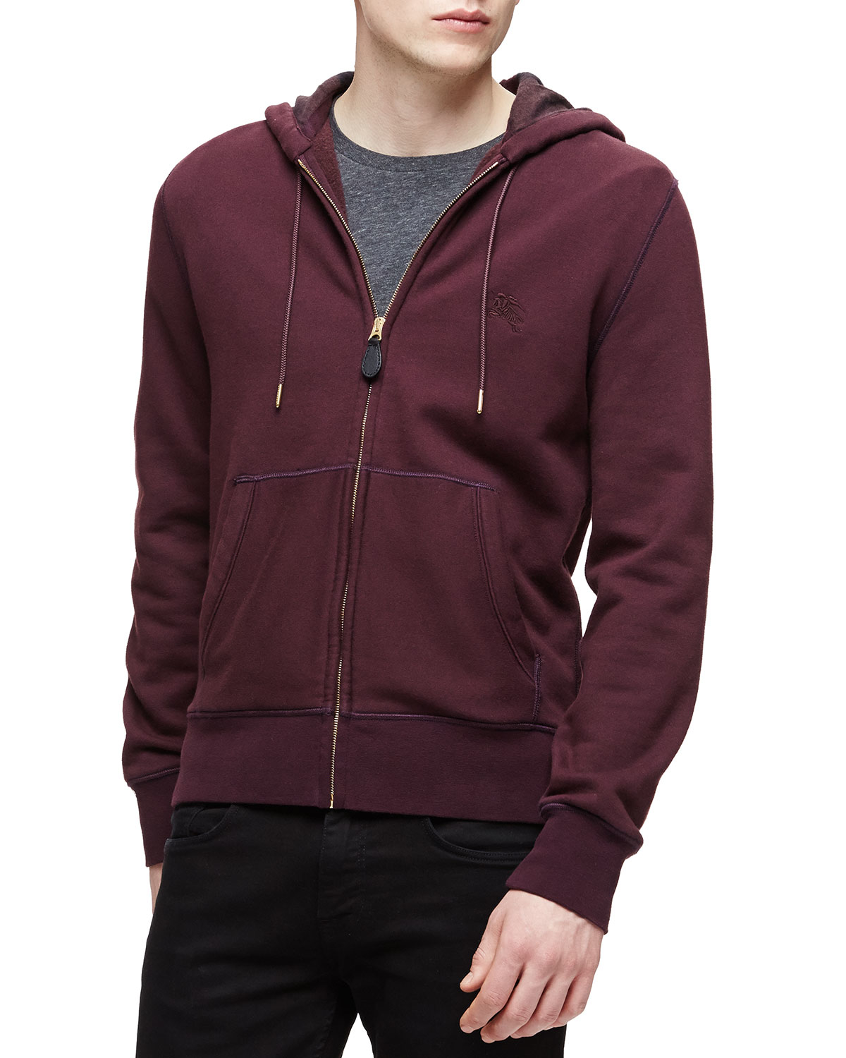 burberry hoodie mens red