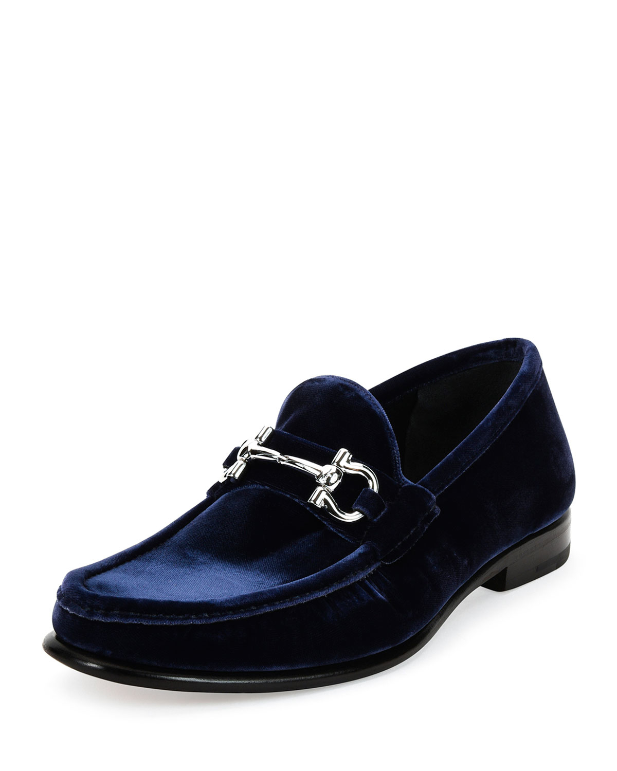 Lyst - Ferragamo Mason 2 Ng Velvet Gancini Loafer in Blue for Men
