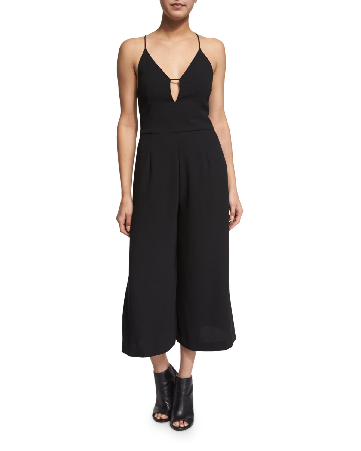 Nicholas Sleeveless Wide-leg Cropped Jumpsuit in Black | Lyst