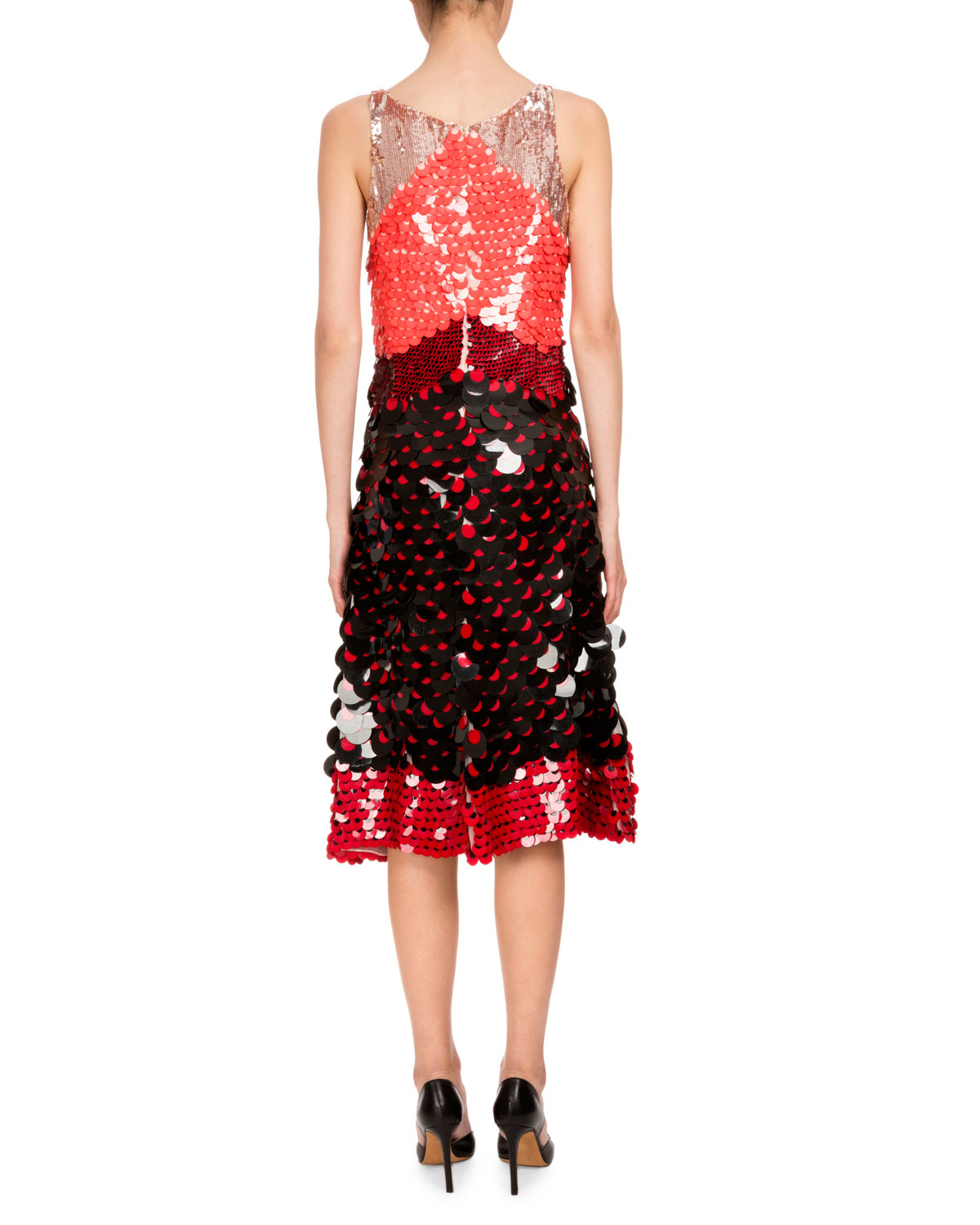 Altuzarra Gilda Sleeveless Paillette Dress in Red | Lyst