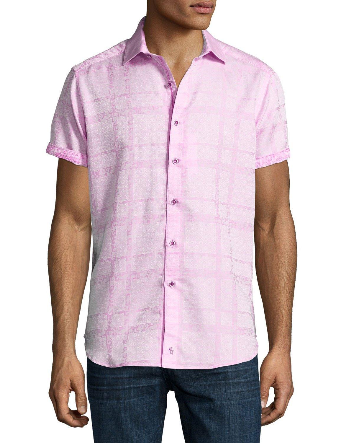 Robert graham Morley Short-sleeve Jacquard Sport Shirt in Pink for Men ...