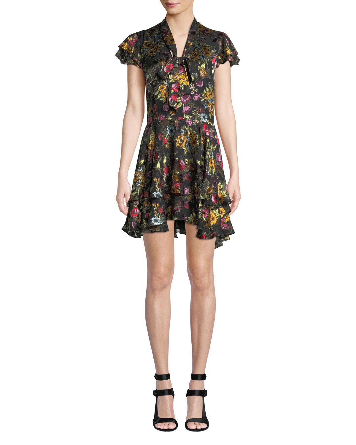 alice and olivia black mini dress